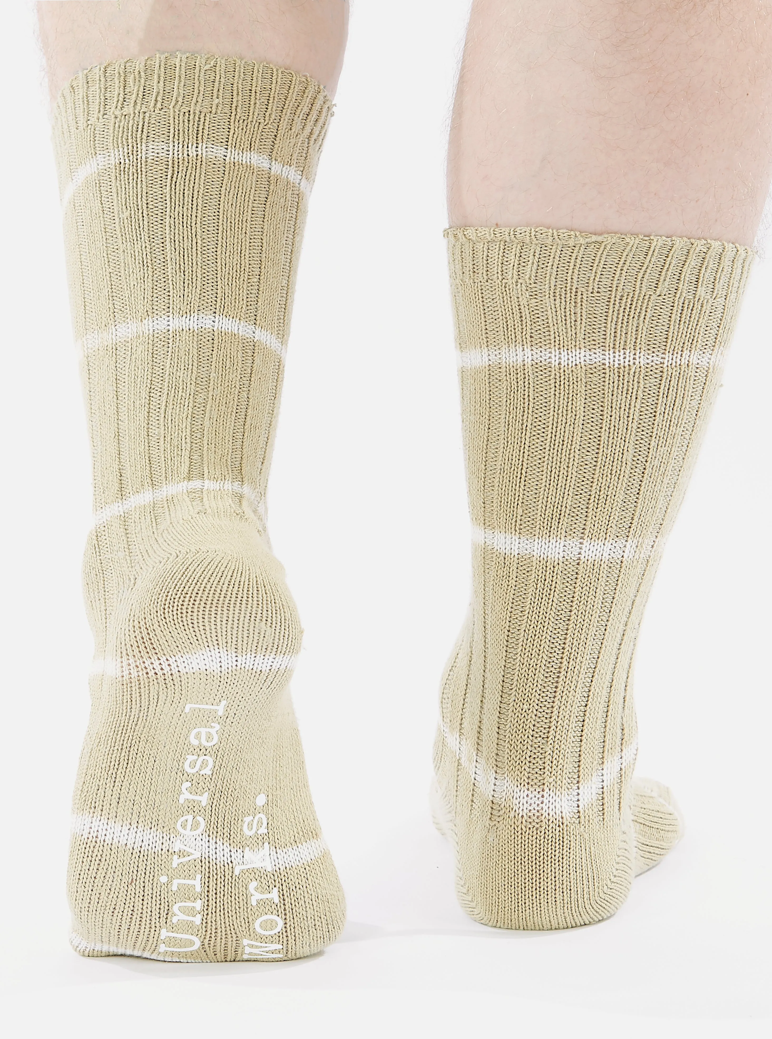 Dark Sand Tie Dye Knit Slub Sock sold by Universal Works product image thumbnail 5