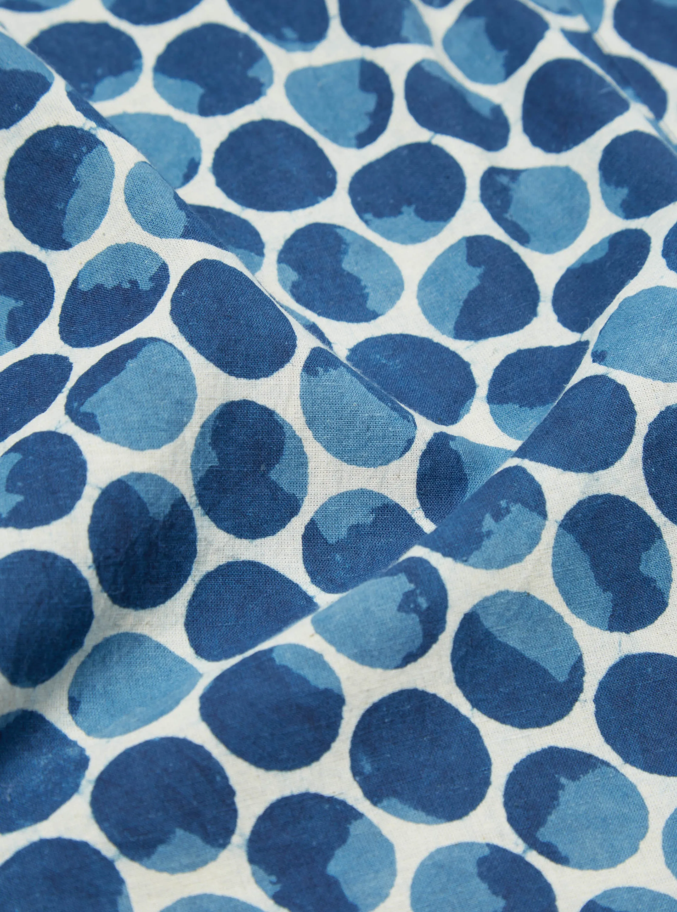 Universal Works Pullover Shirt in Indigo Hand Block Dot Print sold by Universal Works product image thumbnail 5