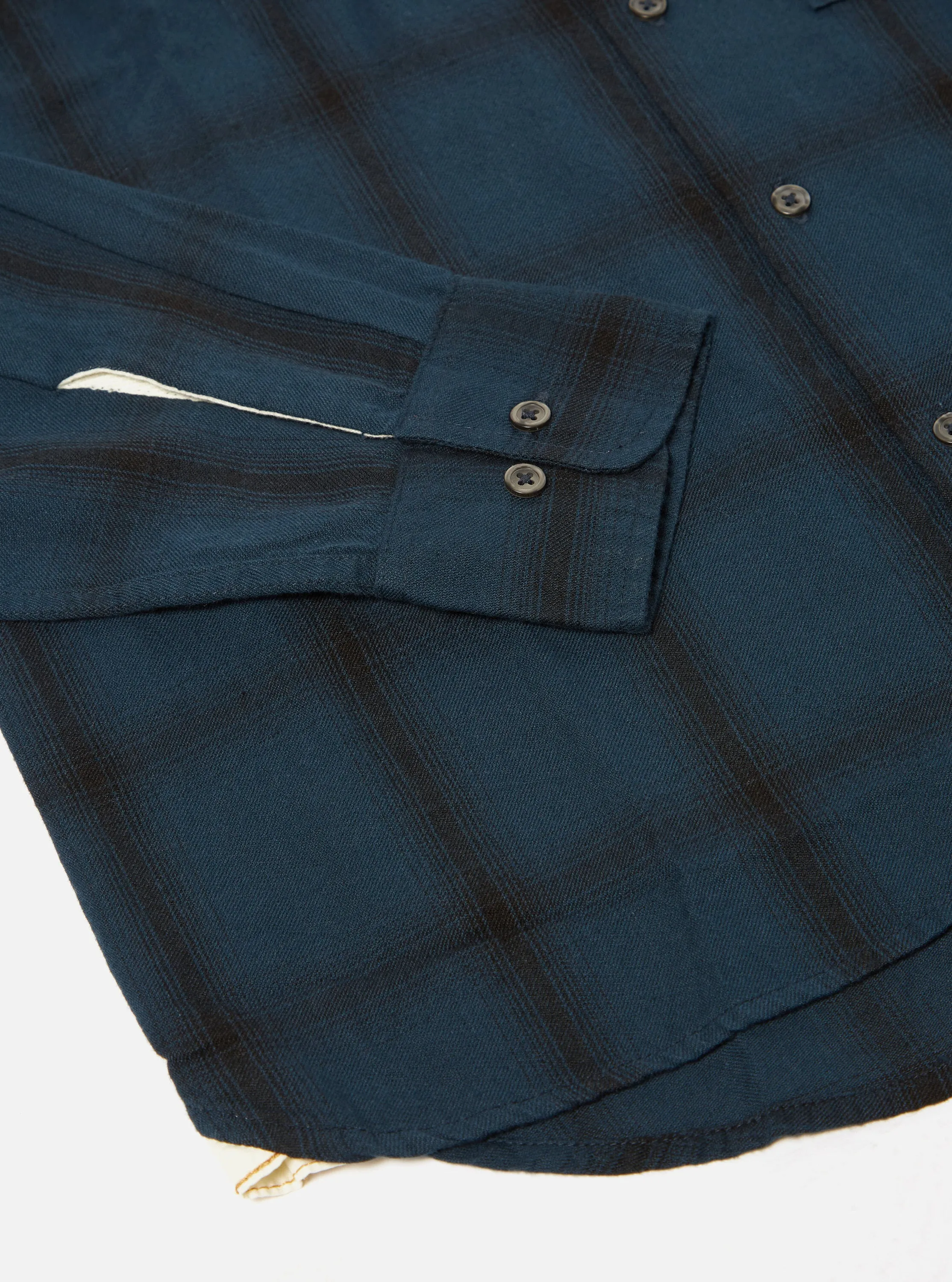 Universal Works Square Pocket Shirt in Navy Shadow Check sold by Universal Works product image thumbnail 5