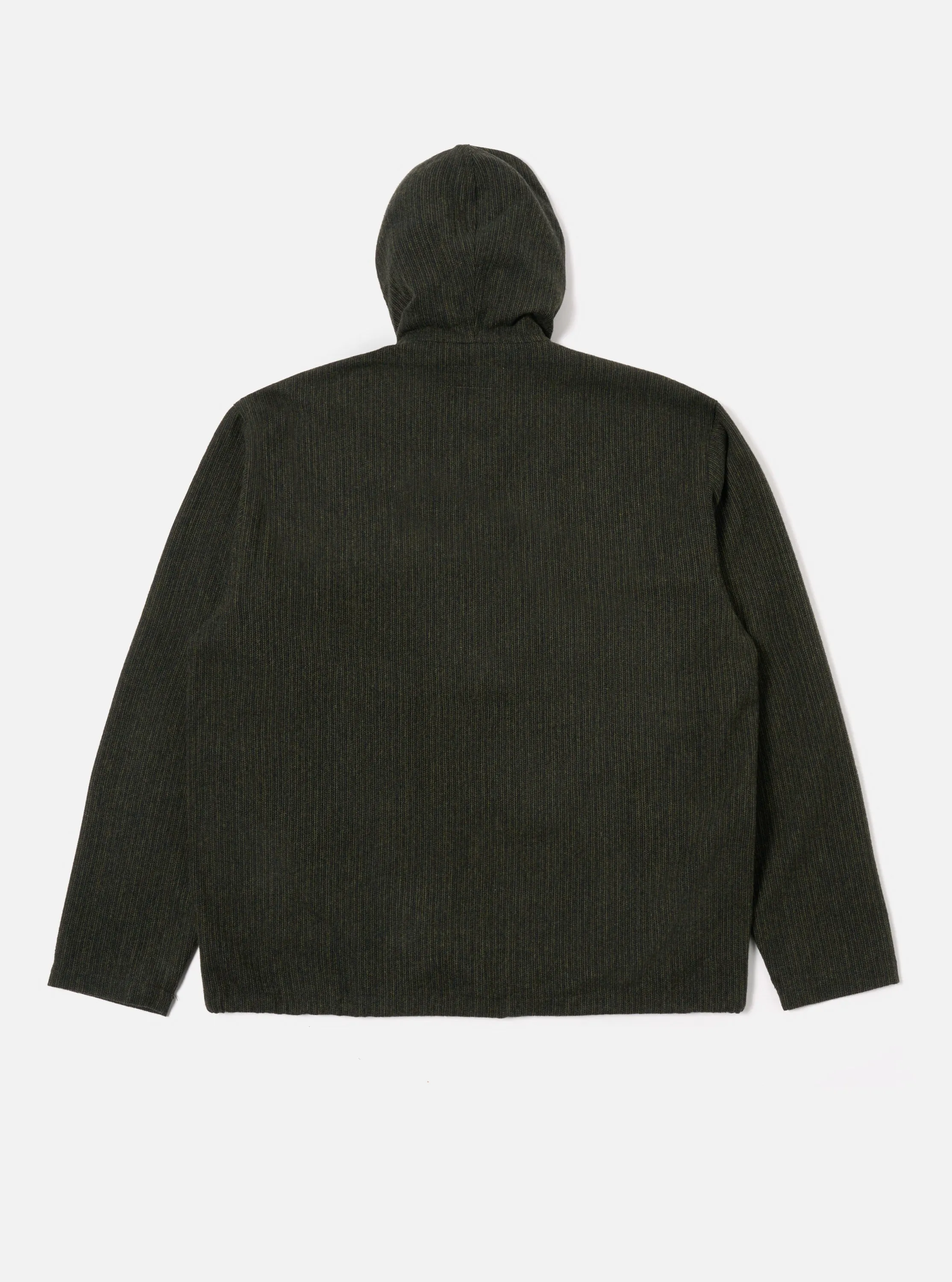 Universal Works Fistral II Jacket in Black/Olive Stripe Wool Mix sold by Universal Works product image thumbnail 2