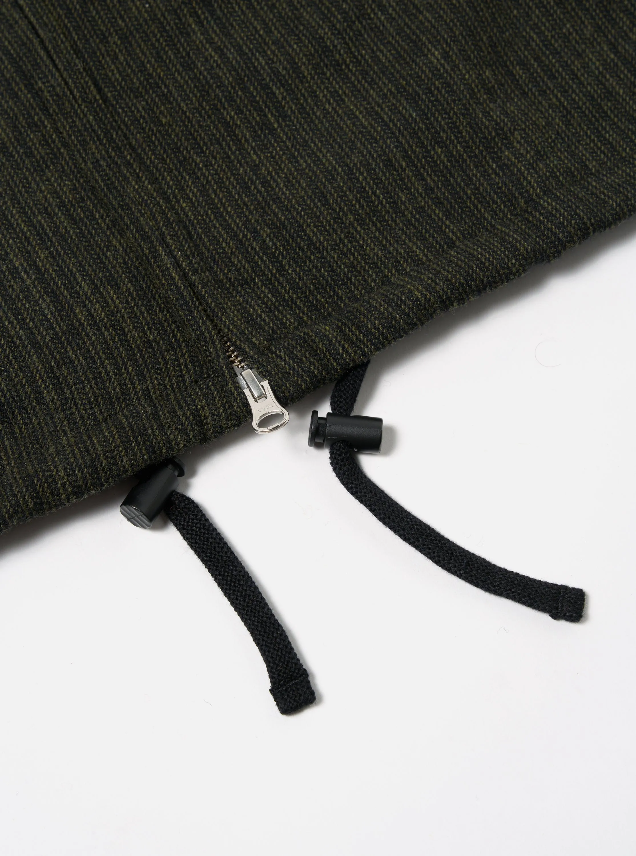 Universal Works Fistral II Jacket in Black/Olive Stripe Wool Mix sold by Universal Works product image thumbnail 5