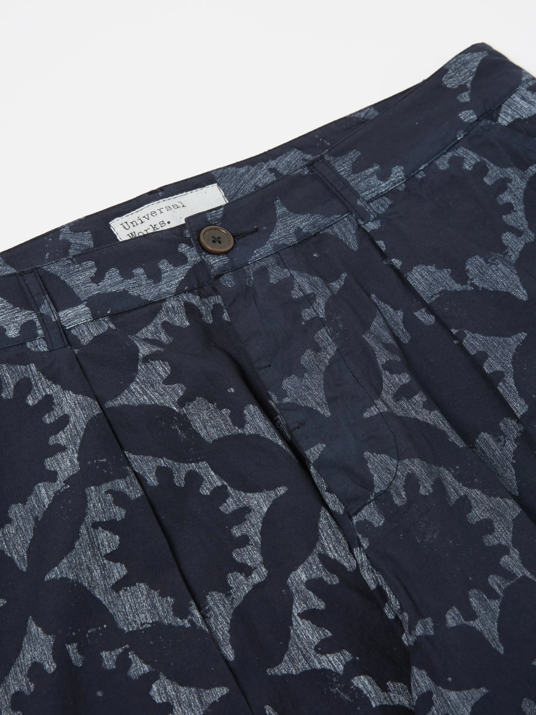 Universal Works Duke Pant in Navy Over Dyed Sun Print sold by Universal Works product image thumbnail 3