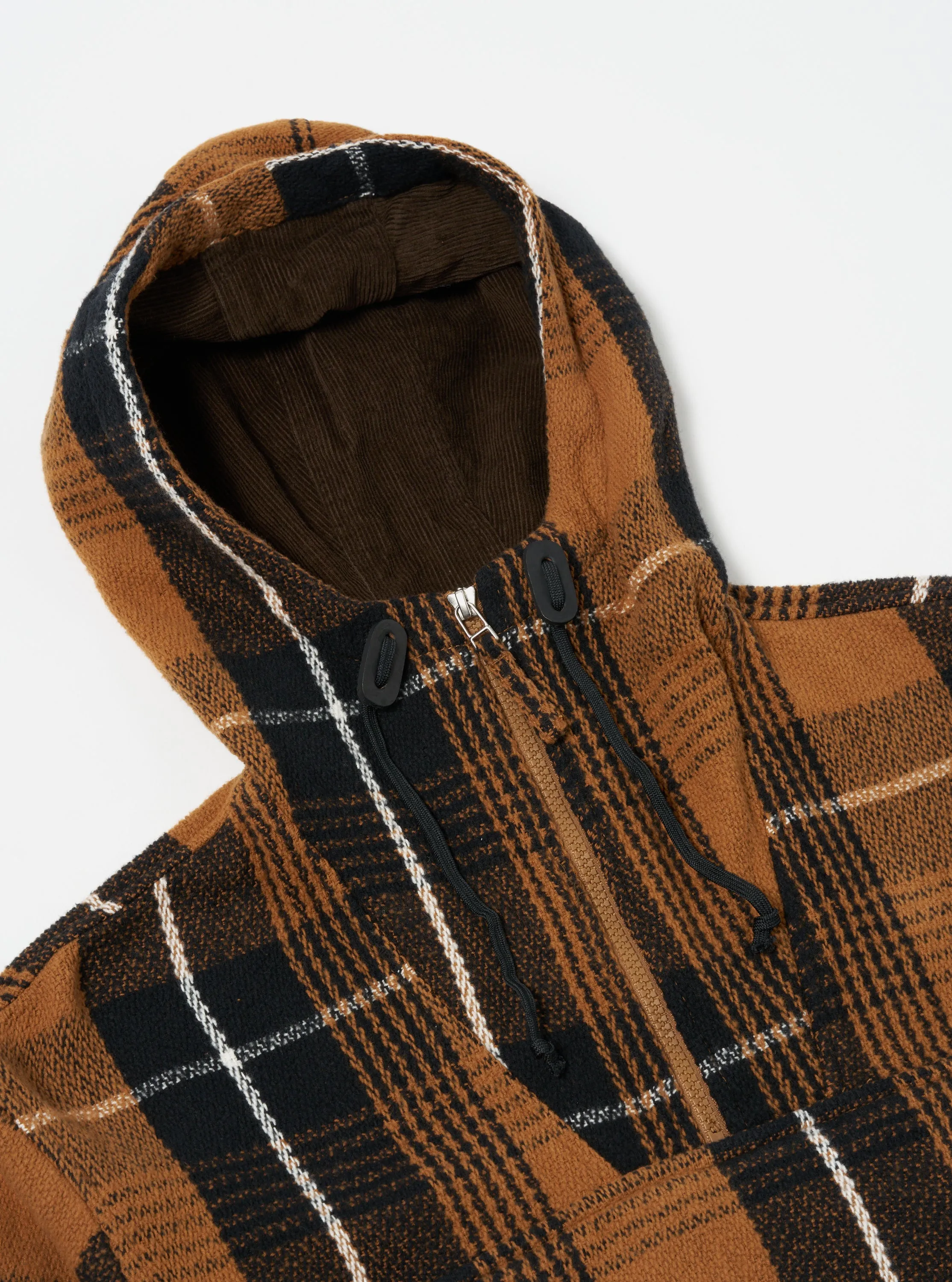 Universal Works Pullover Anorak in Brown Earth II Check sold by Universal Works product image thumbnail 3