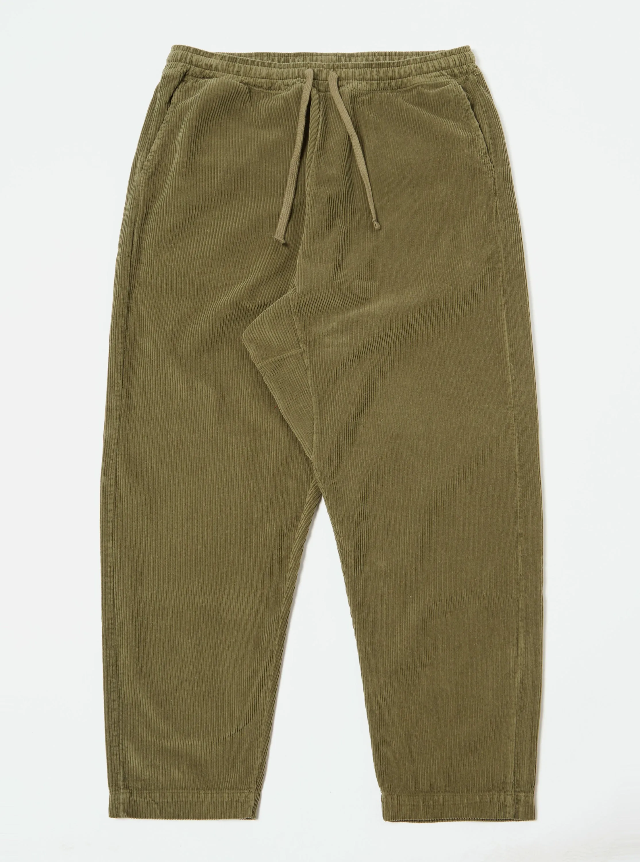 Universal Works Braga Pant in Olive 6 Wale Corduroy sold by Universal Works