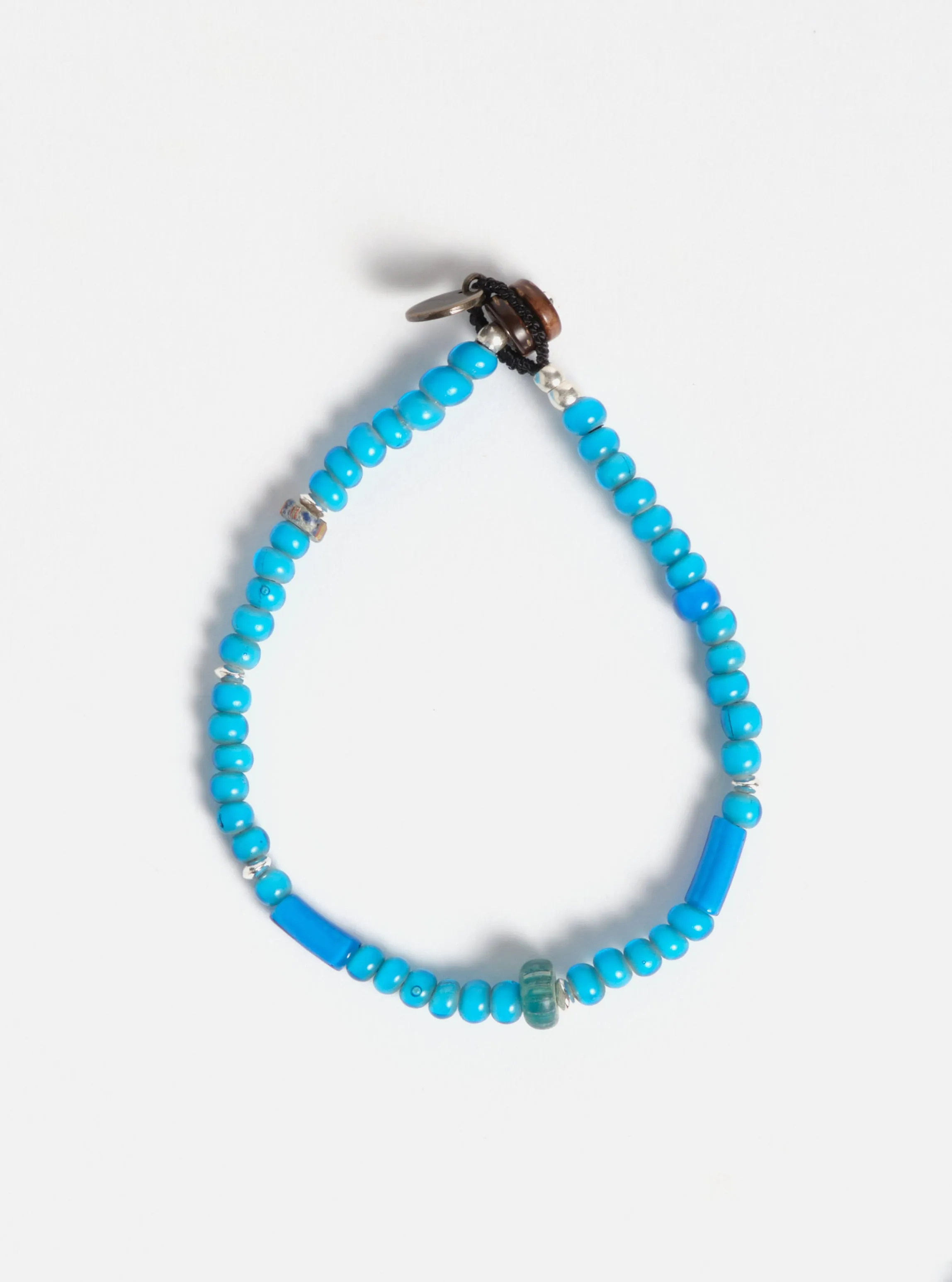 Mikia Bracelet in Blue & White Hearts sold by Universal Works