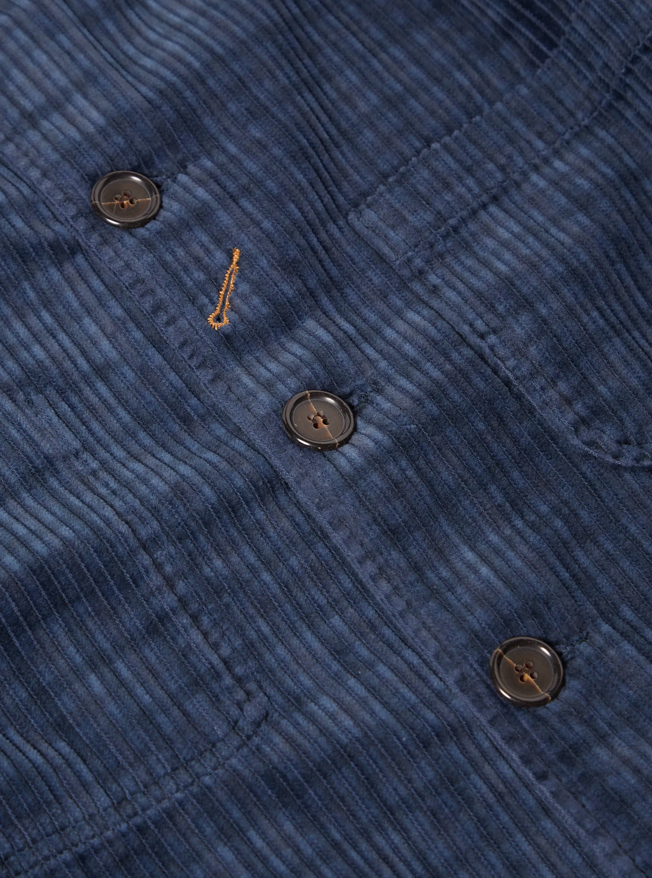 Universal Works Bakers Chore Jacket in Navy Houndstooth Cord sold by Universal Works product image thumbnail 4