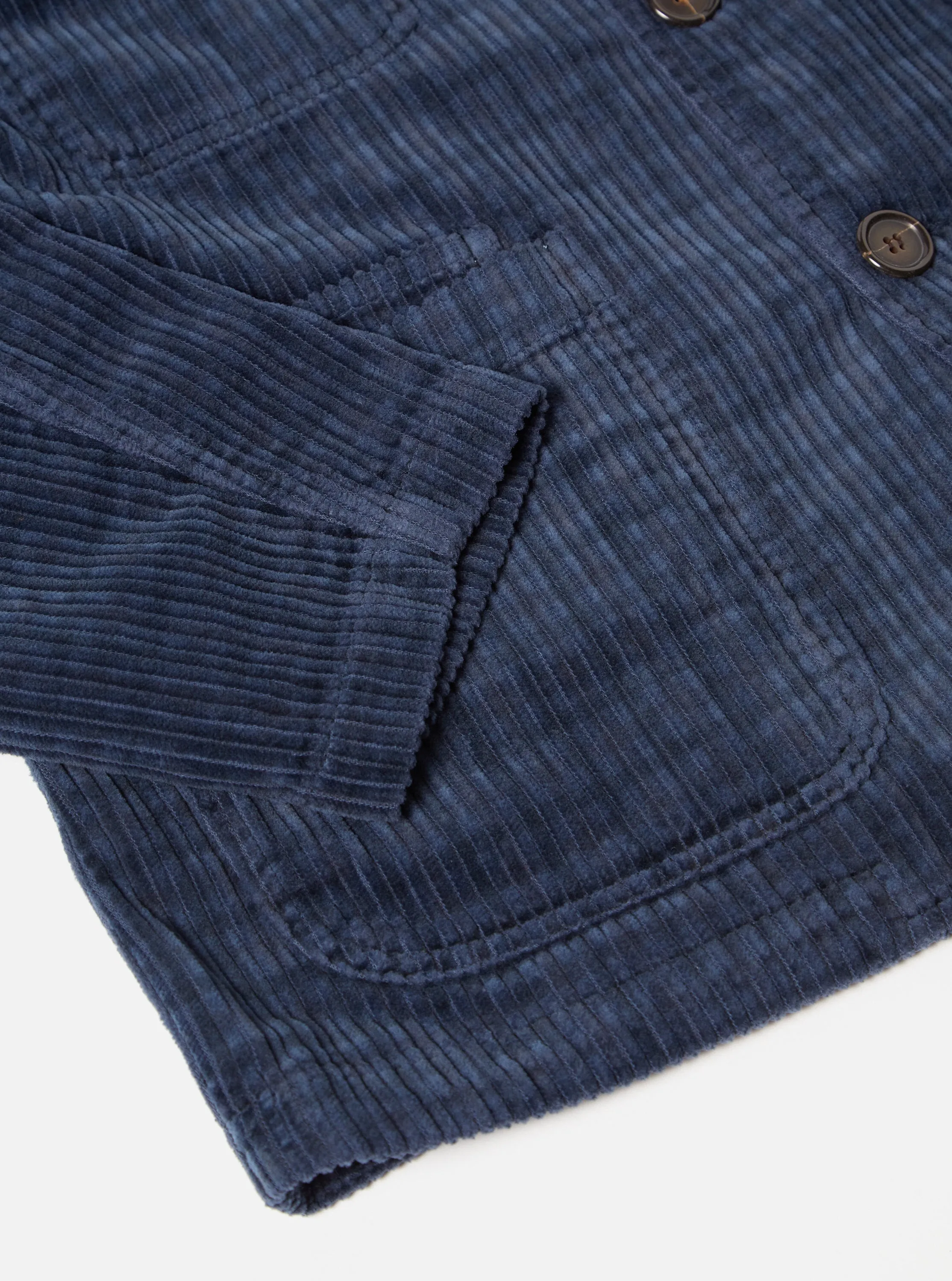 Universal Works Bakers Chore Jacket in Navy Houndstooth Cord sold by Universal Works product image thumbnail 5