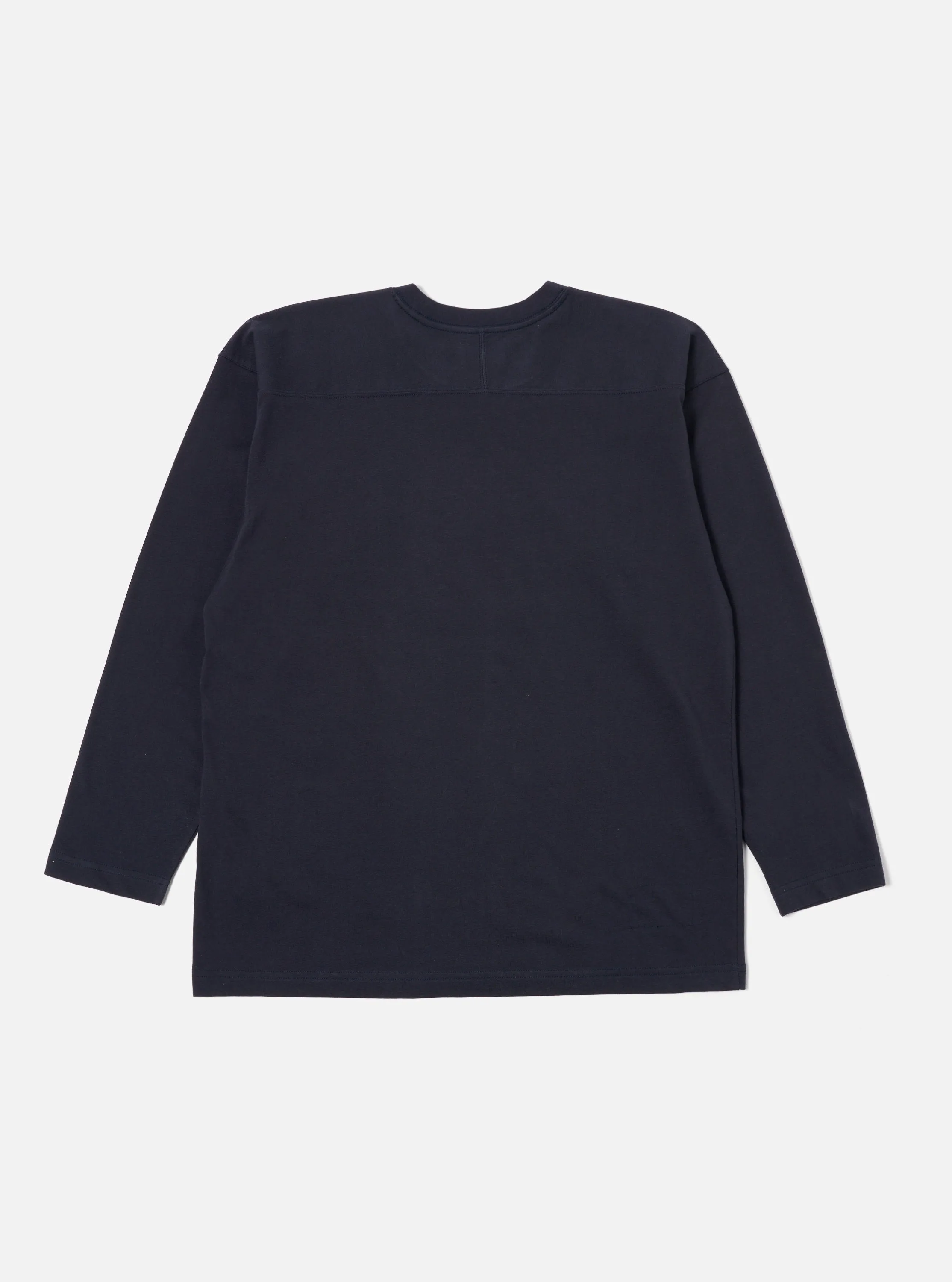 Universal Works Football T Shirt in Navy Single Jersey UW31 sold by Universal Works product image thumbnail 2
