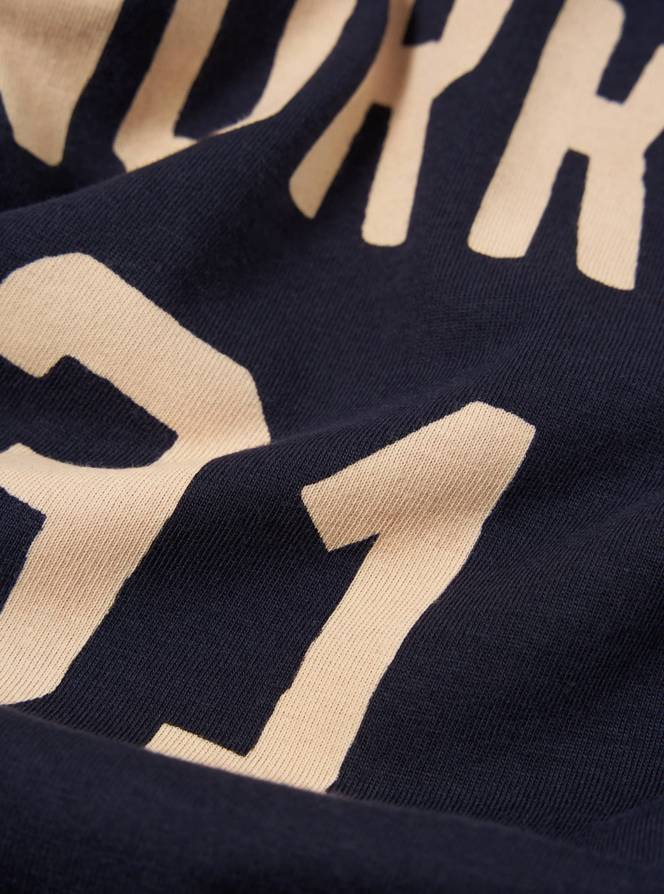Universal Works Football T Shirt in Navy Single Jersey UW31 sold by Universal Works product image thumbnail 5