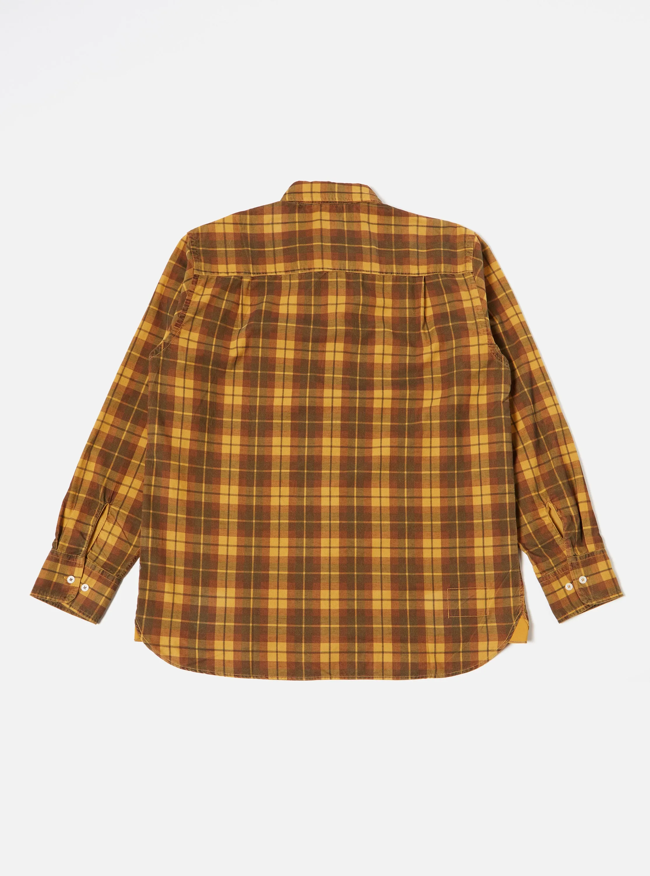 Universal Works Square Pocket Shirt in Mustard Check Cord sold by Universal Works product image thumbnail 2