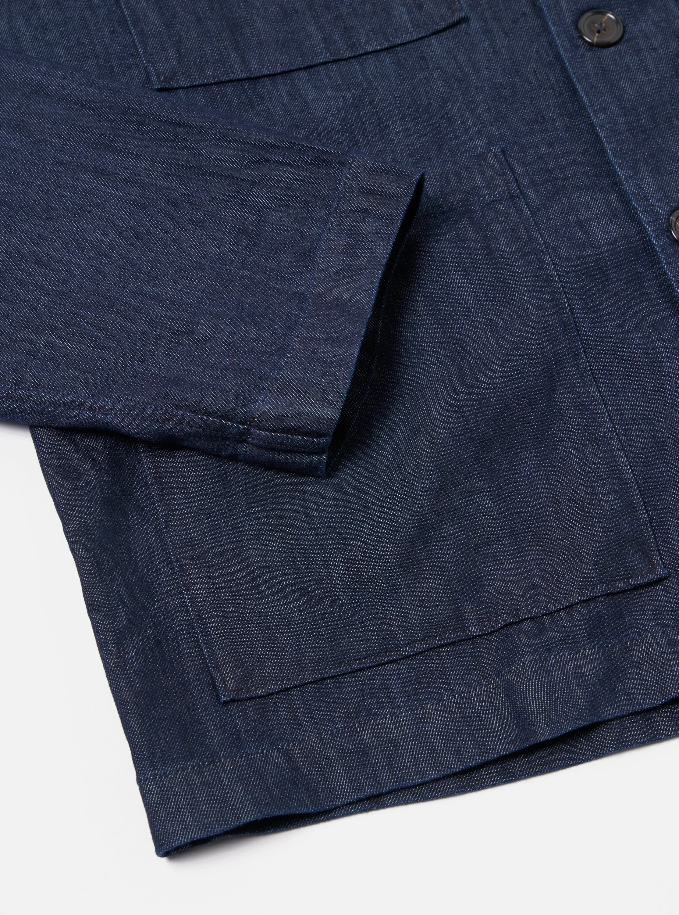 Universal Works Dockside Jacket in Indigo Recycled Mix Denim sold by Universal Works product image thumbnail 5
