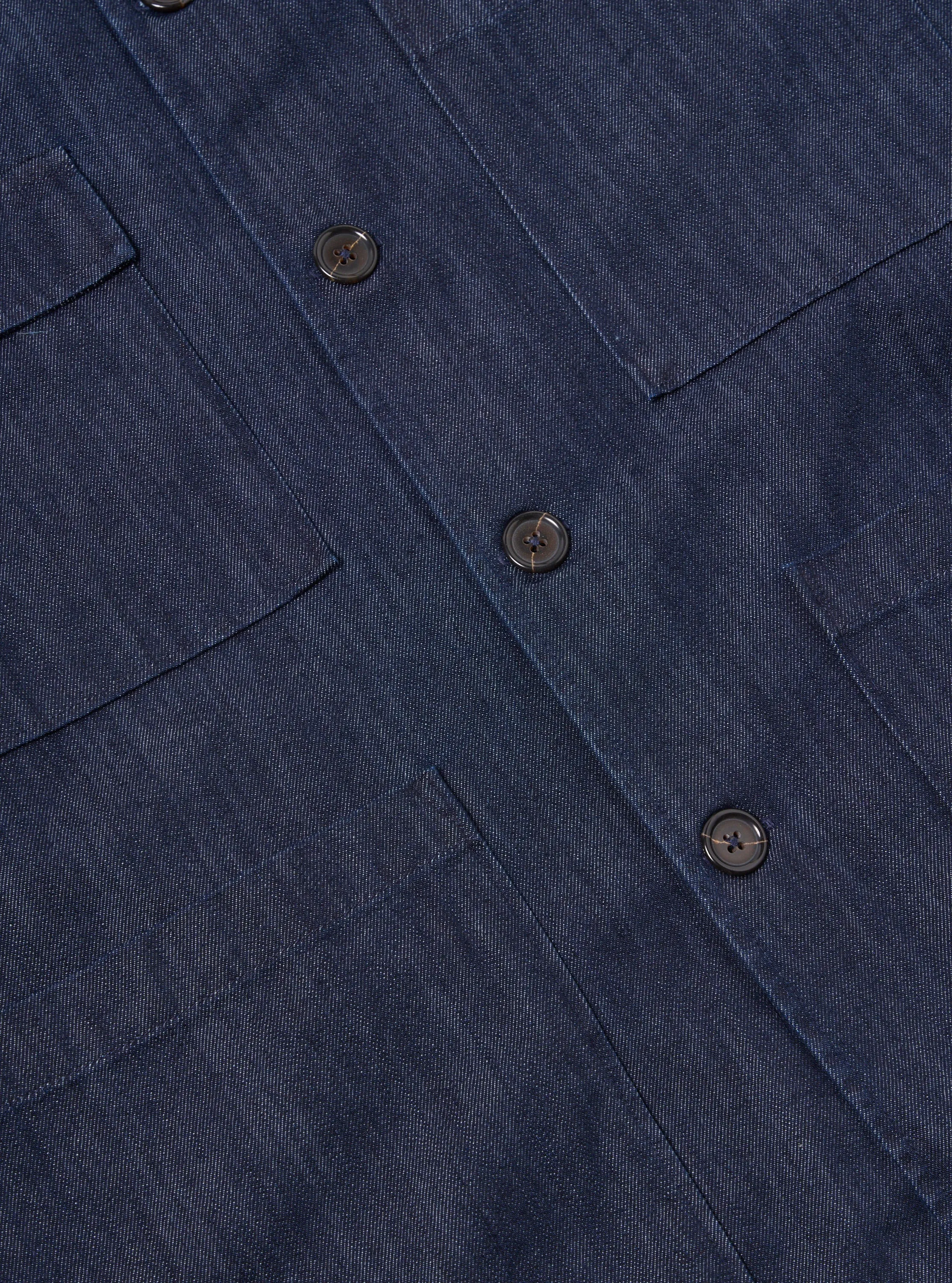 Universal Works Dockside Jacket in Indigo Recycled Mix Denim sold by Universal Works product image thumbnail 4