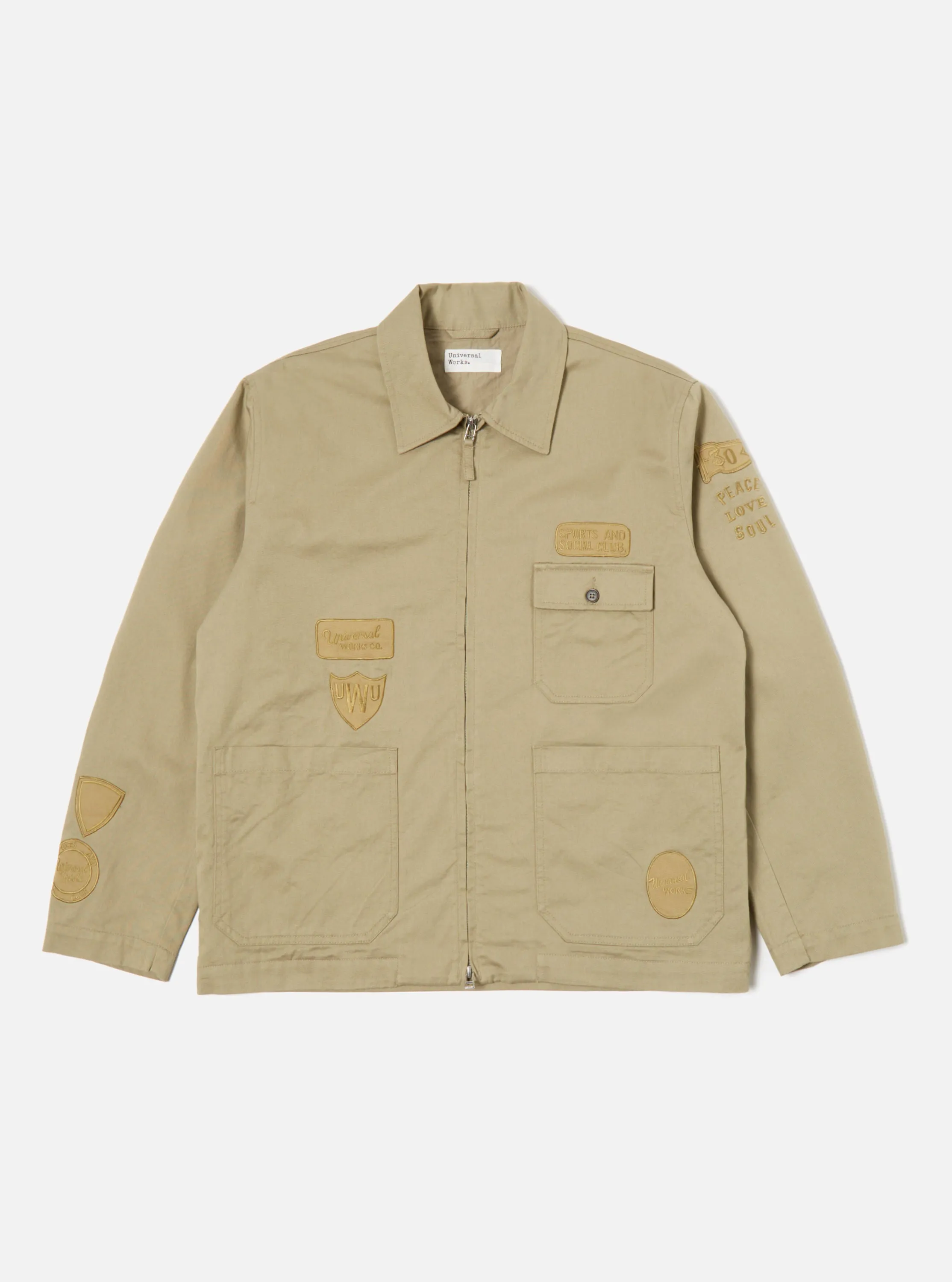 Universal Works Gower Jacket in Embroidered Stone Twill sold by Universal Works product image thumbnail 2