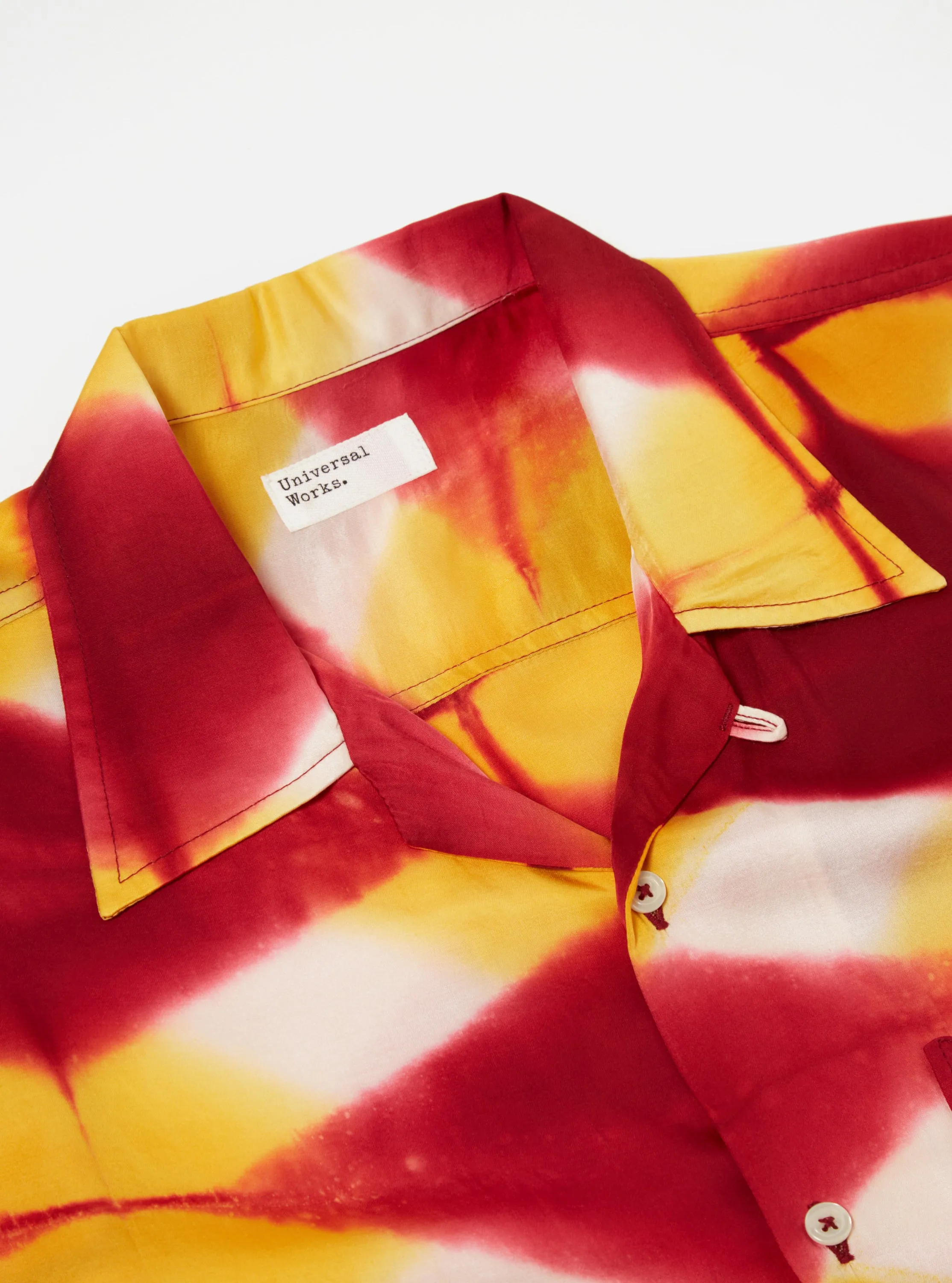 Universal Works Camp Shirt in Red/Yellow Tie Dye sold by Universal Works product image thumbnail 4