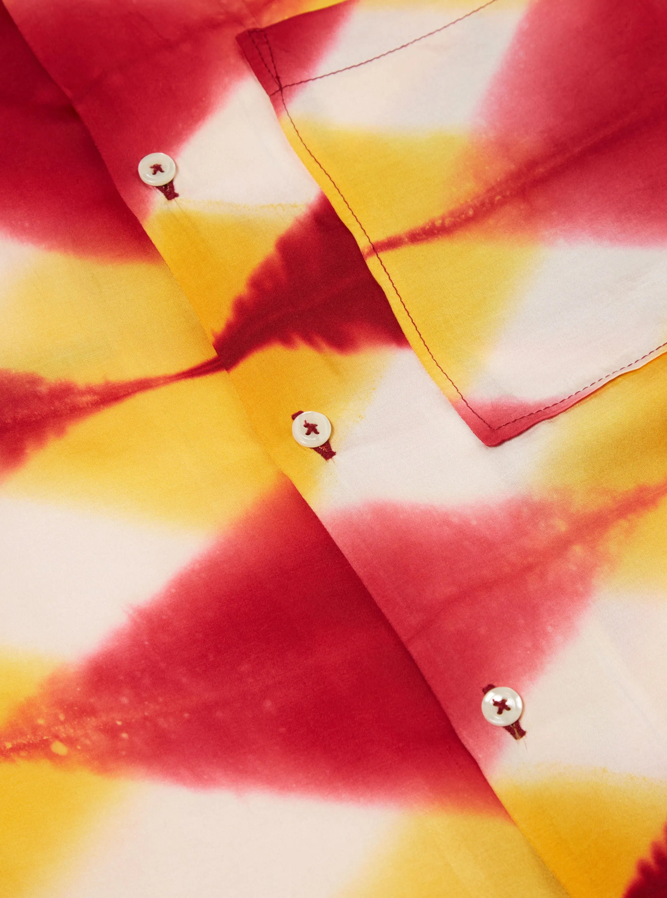 Universal Works Camp Shirt in Red/Yellow Tie Dye sold by Universal Works product image thumbnail 5