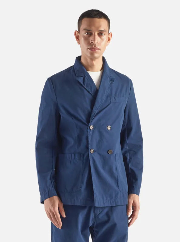 Universal Works Manor Jacket in Navy Summer Canvas sold by Universal Works