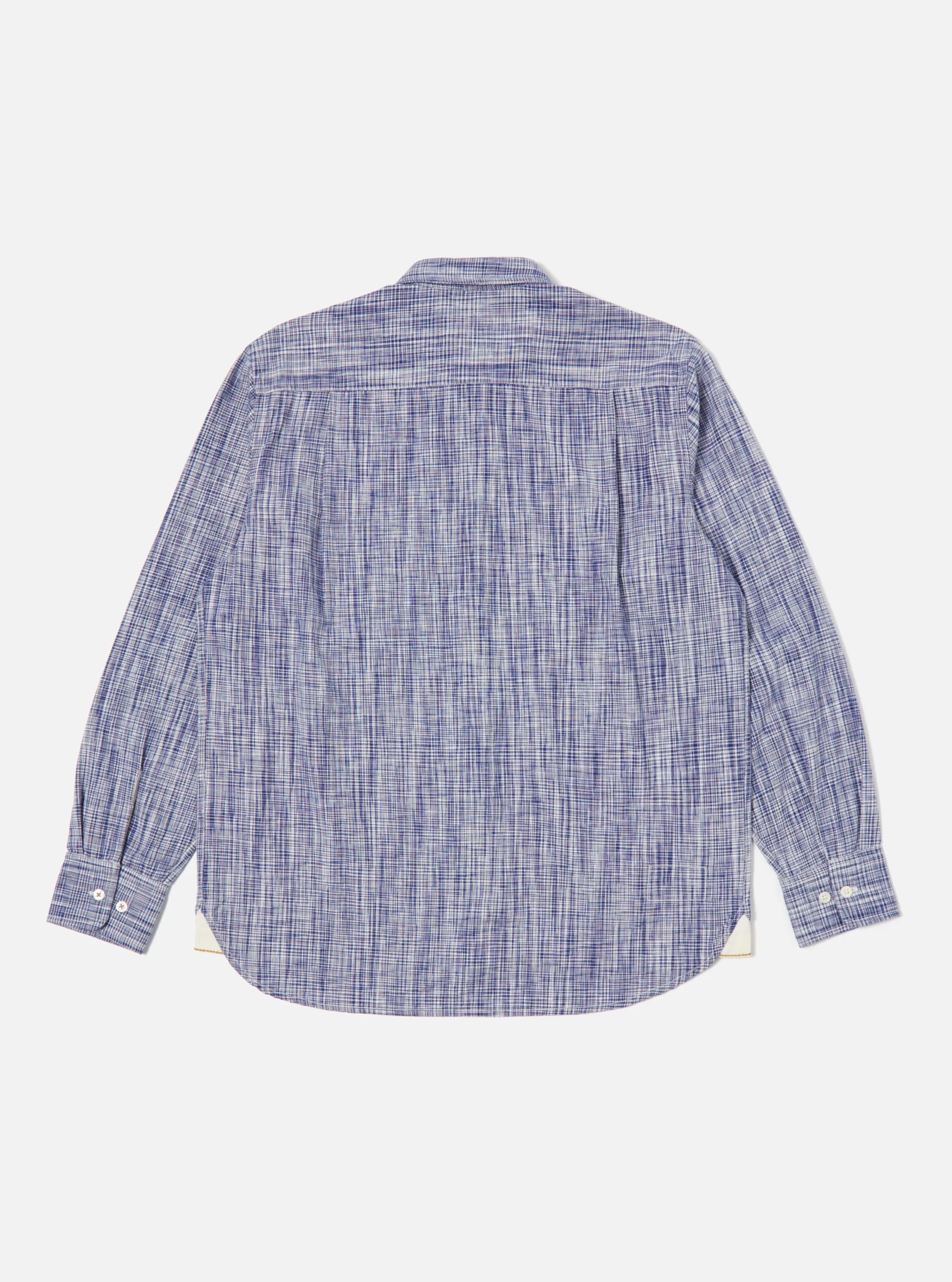 Universal Works Square Pocket Shirt in Navy Ocean Ikat sold by Universal Works product image thumbnail 3