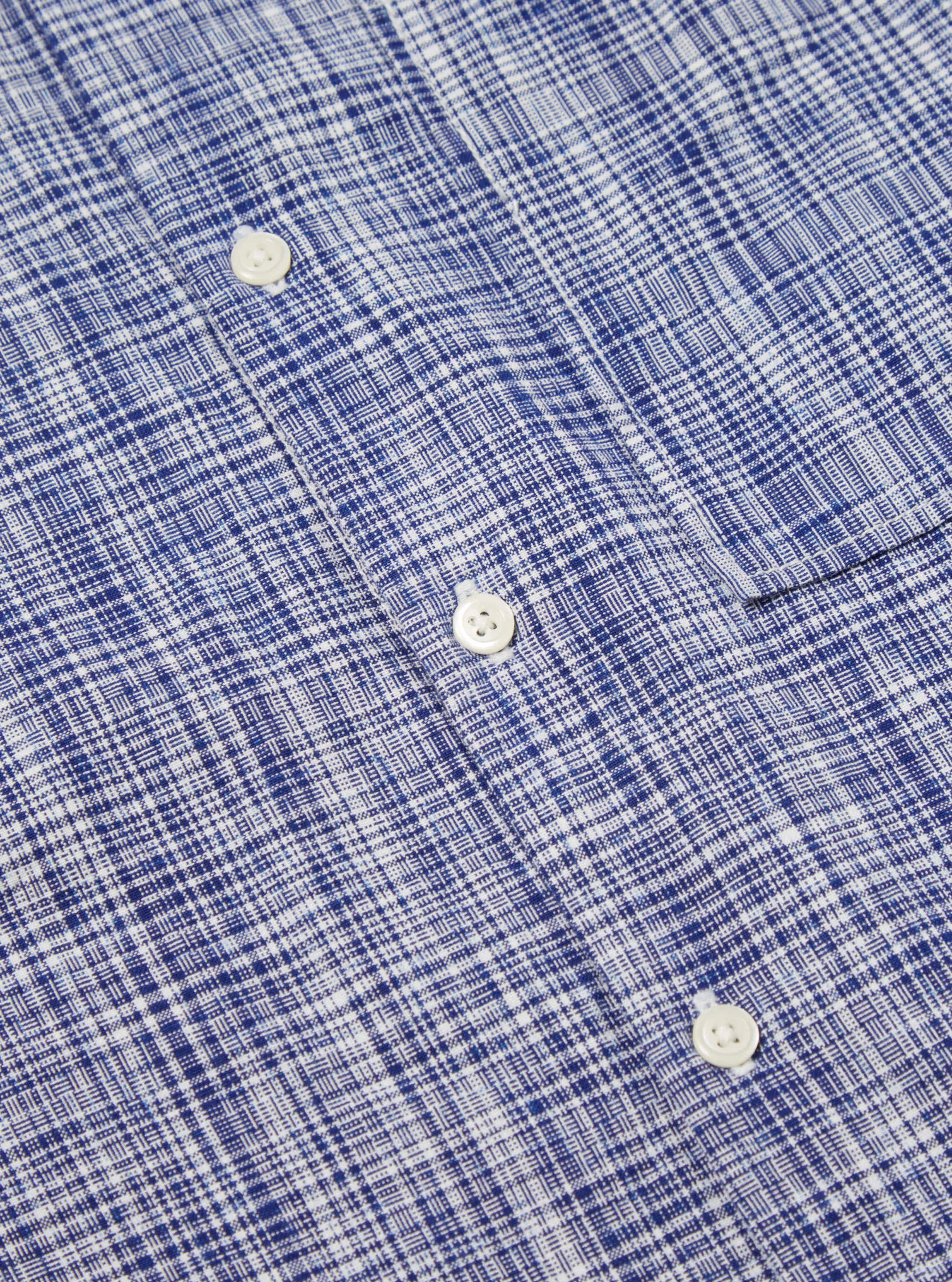Universal Works Square Pocket Shirt in Navy Ocean Ikat sold by Universal Works product image thumbnail 5