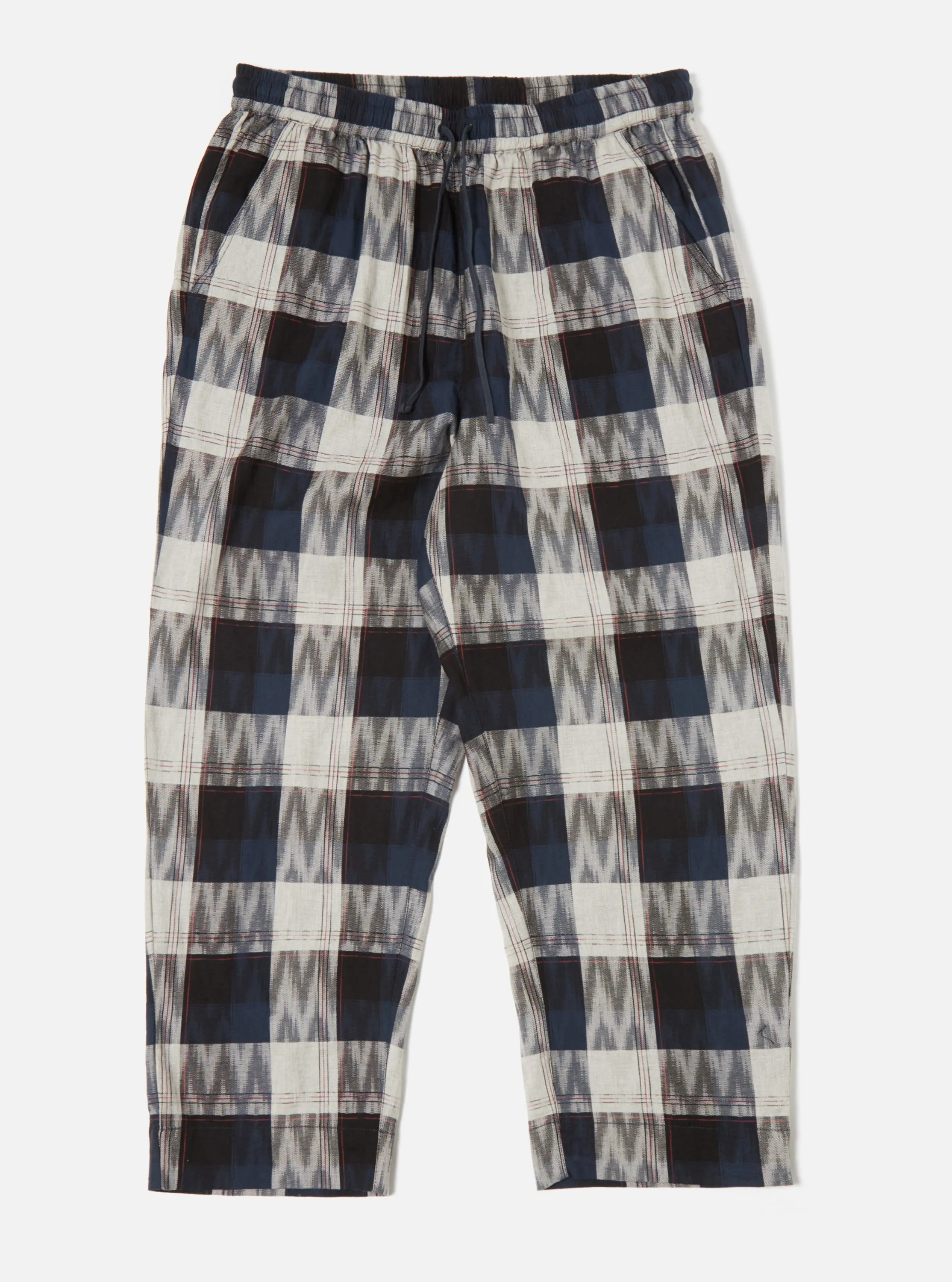 Universal Works Judo Pant in Indigo Deck Ikat sold by Universal Works
