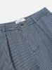 Universal Works Pleated Track Pant in Indigo Hickory Stripe Denim sold by Universal Works