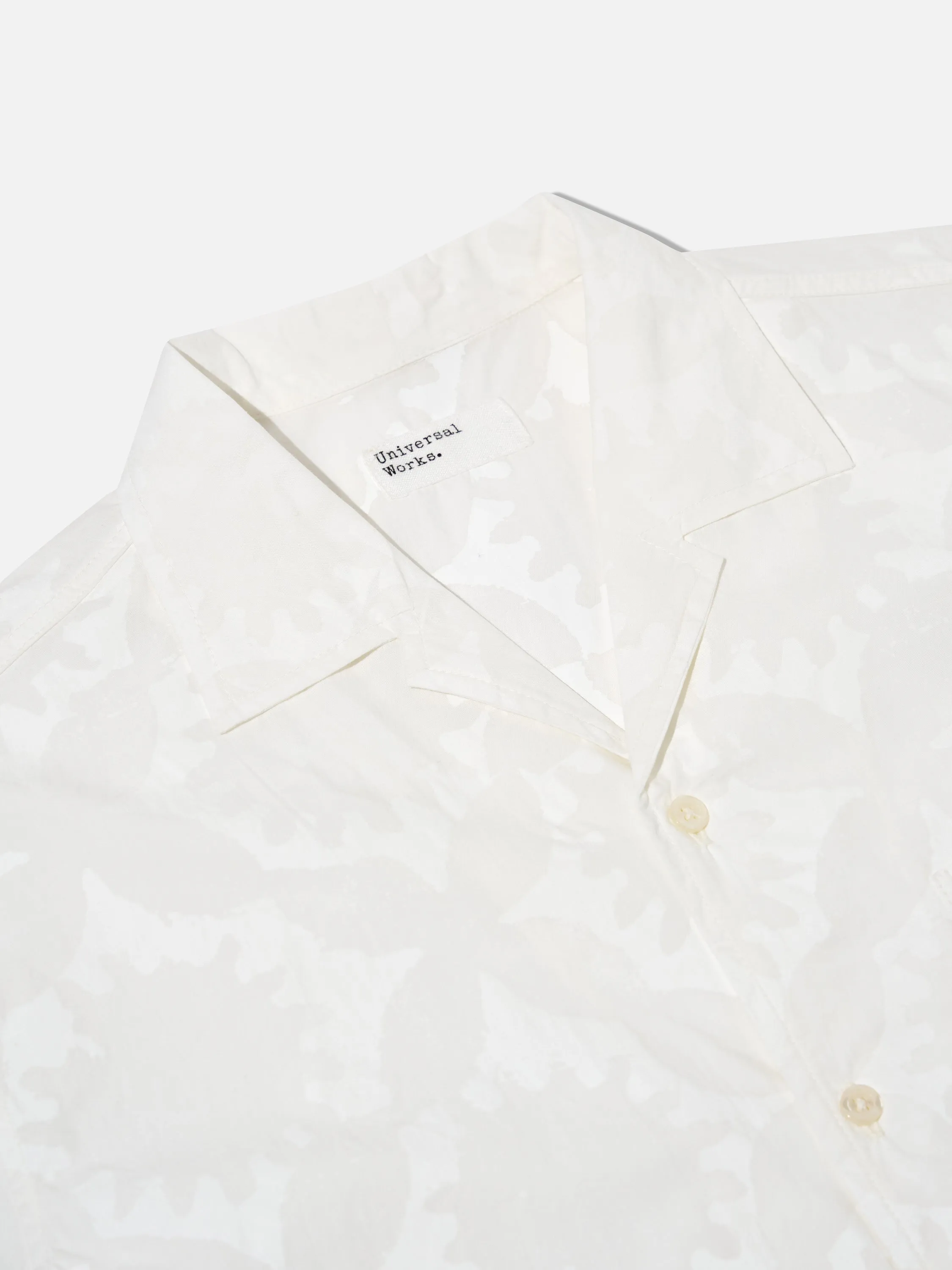 Universal Works Minari Shirt in Ecru Sun Print Poplin sold by Universal Works product image thumbnail 4