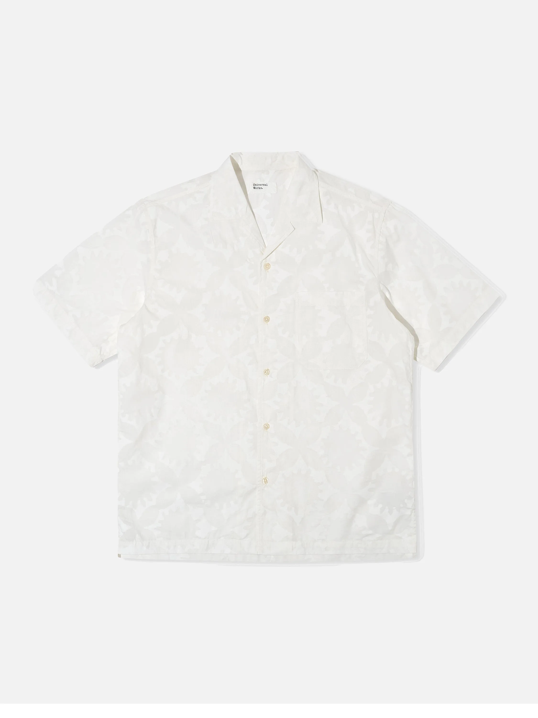 Universal Works Minari Shirt in Ecru Sun Print Poplin sold by Universal Works product image thumbnail 2