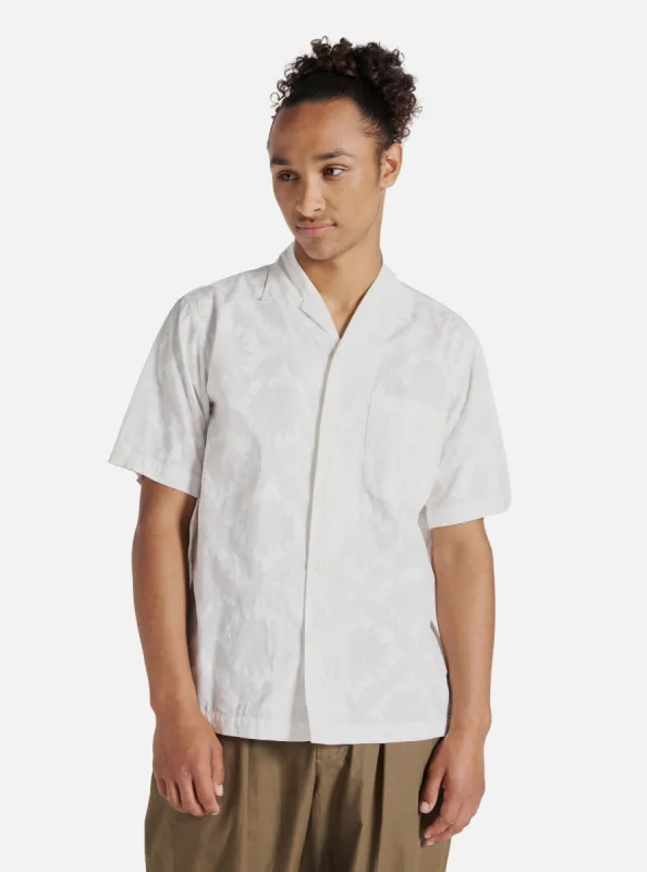 Universal Works Minari Shirt in Ecru Sun Print Poplin sold by Universal Works