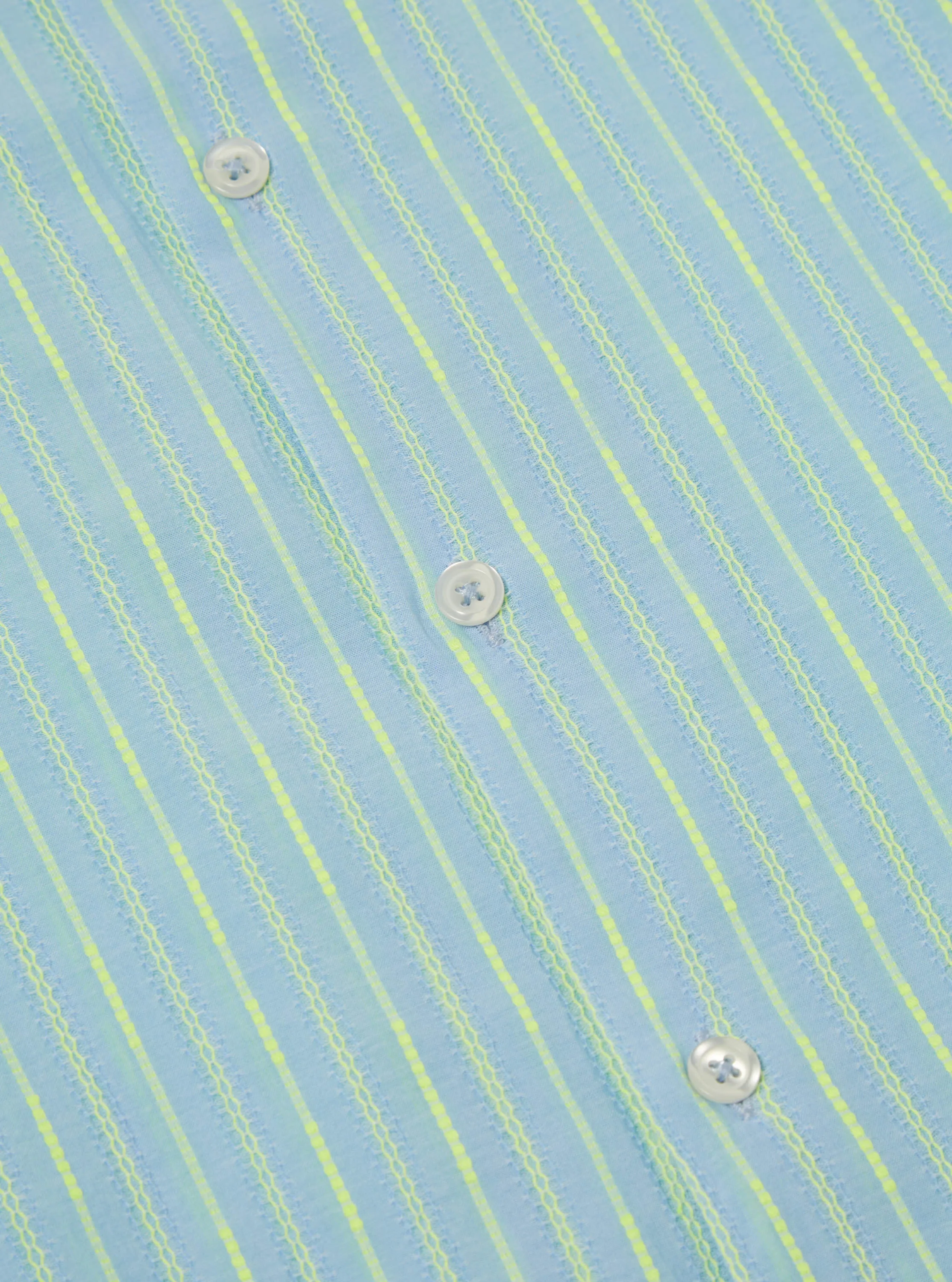 Universal Works Road Shirt in Sky/Green Fluro Cotton sold by Universal Works product image thumbnail 5