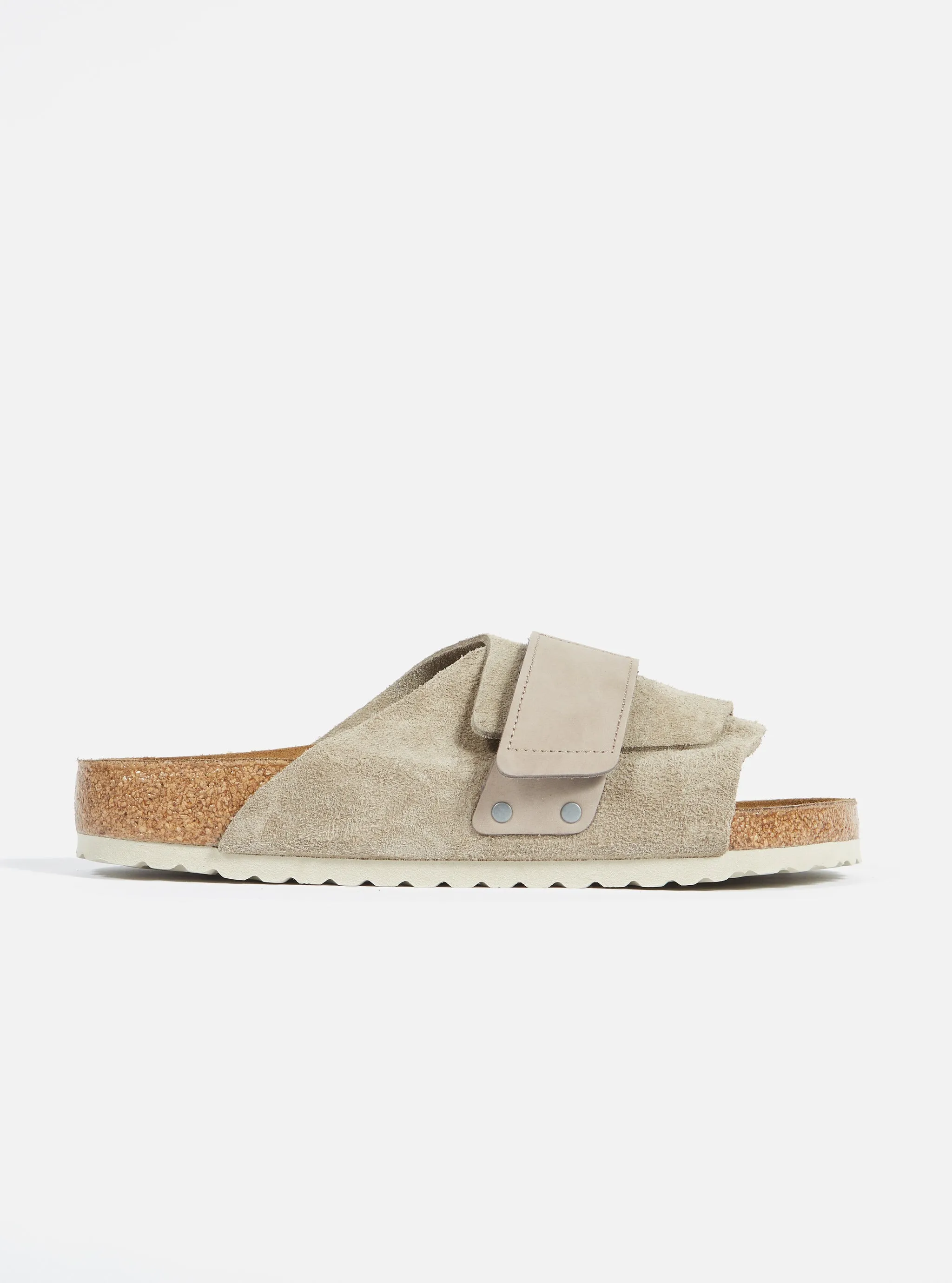Birkenstock Kyoto in Taupe Nubuck Suede sold by Universal Works