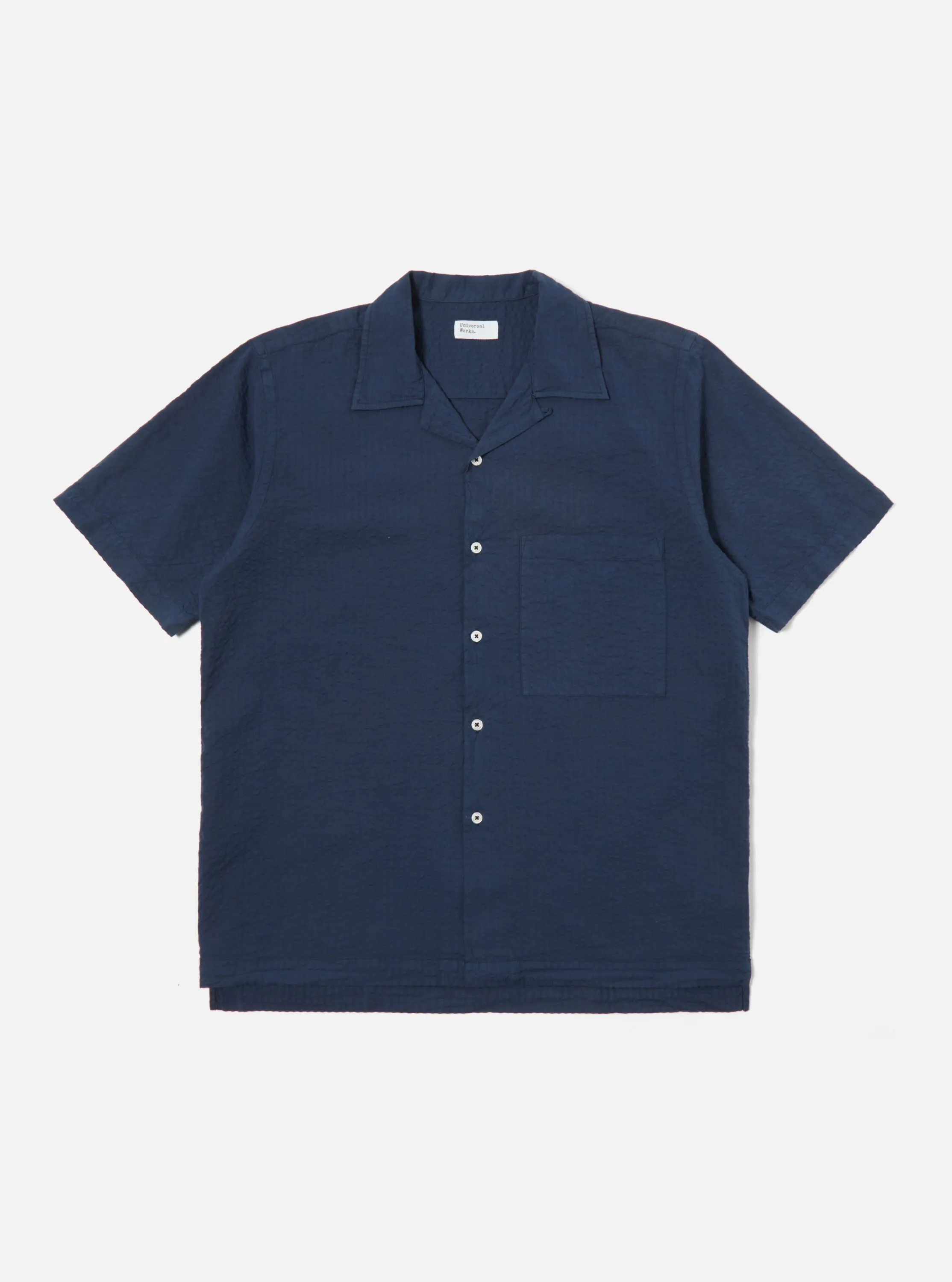 Universal Works Camp Shirt II in Navy Onda Cotton sold by Universal Works product image thumbnail 2