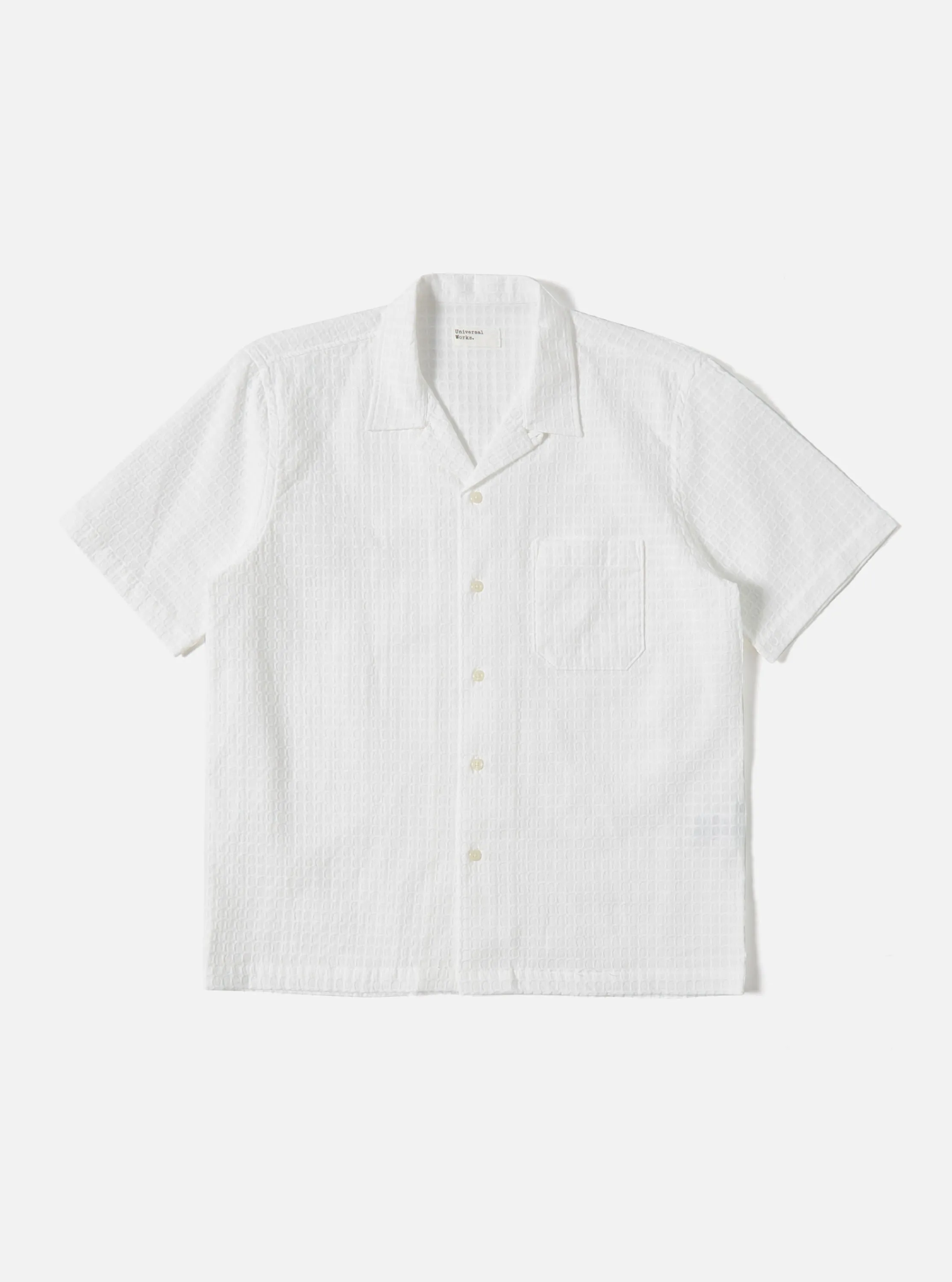 Universal Works Road Shirt in White Delos Cotton sold by Universal Works product image thumbnail 2