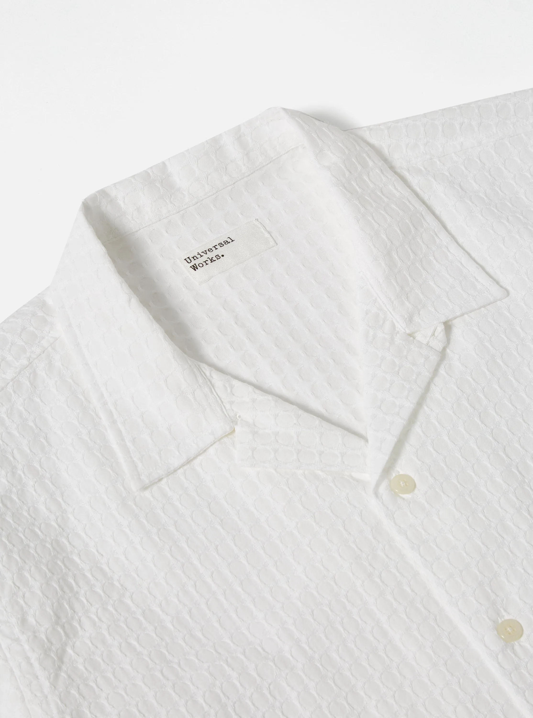 Universal Works Road Shirt in White Delos Cotton sold by Universal Works product image thumbnail 4
