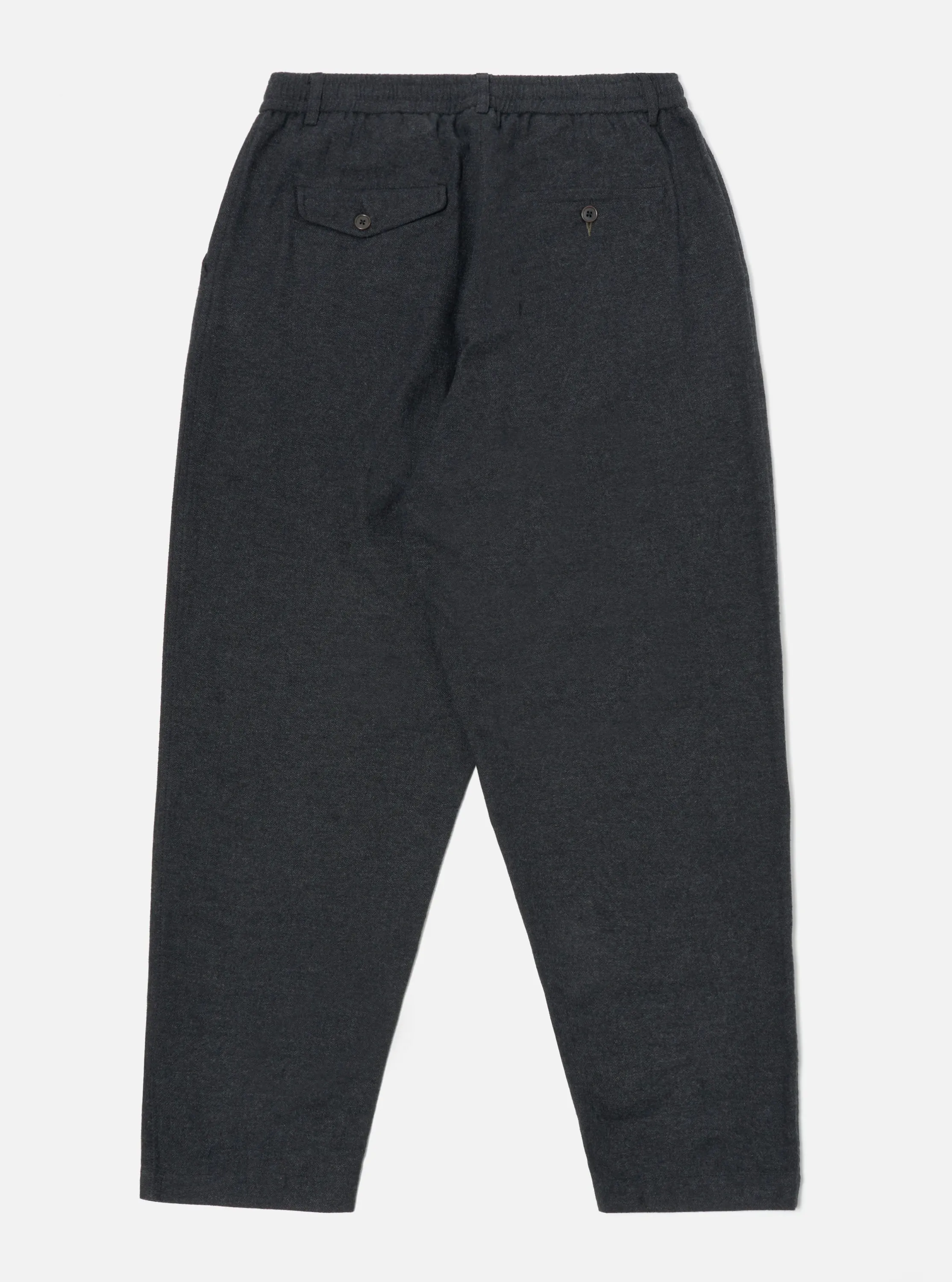 Universal Works Pleated Track Pant in Charcoal Veta Upcycled Cotton sold by Universal Works product image thumbnail 2