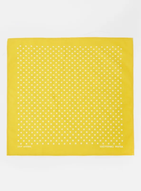 Universal Works Pocket Square in Yellow Classic Dot sold by Universal Works