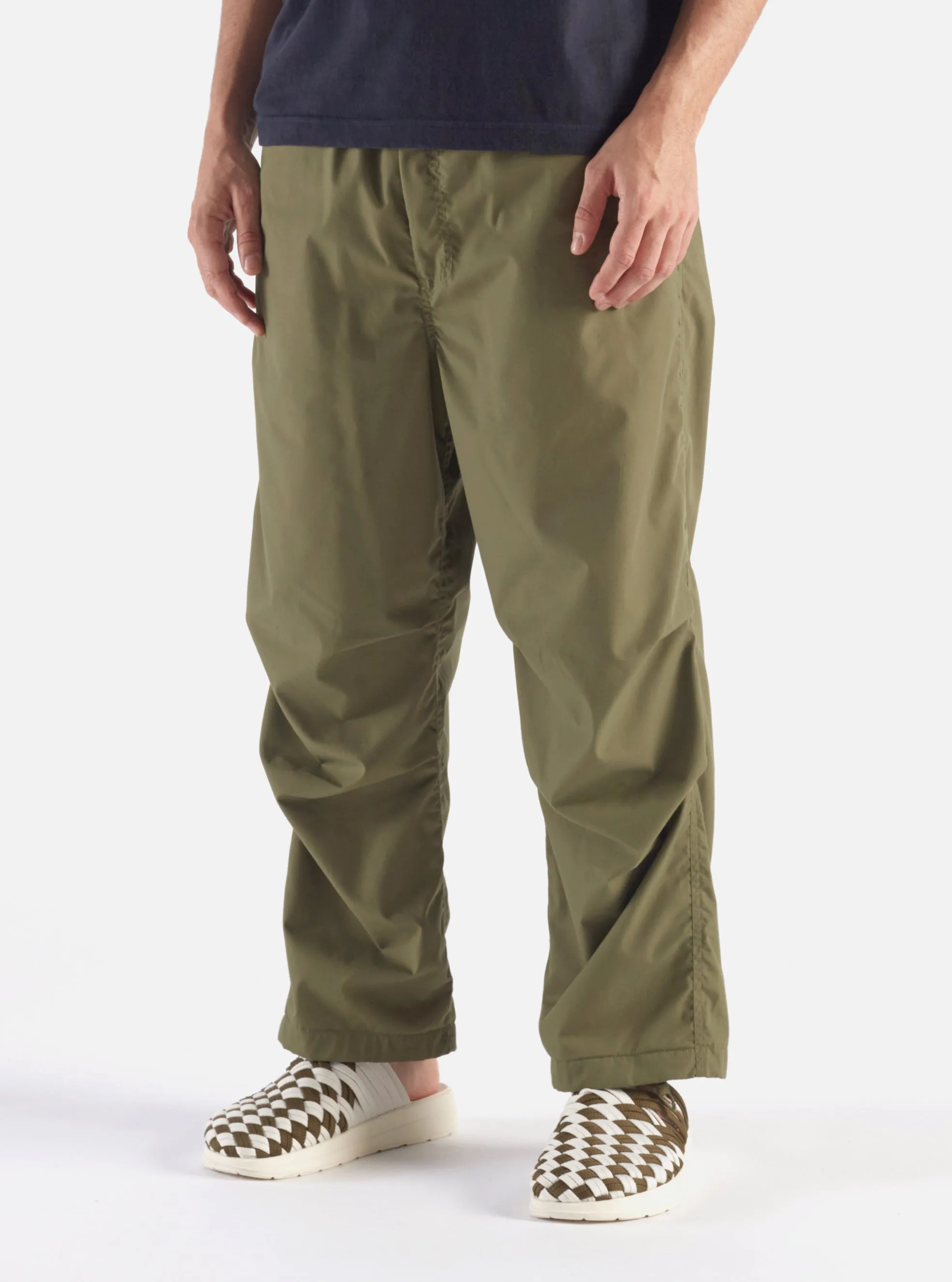 Universal Works Parachute Pant in Olive Recycled Poly Tech