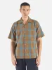 Universal Works Camp Shirt in Sea/Sand Taki Check sold by Universal Works