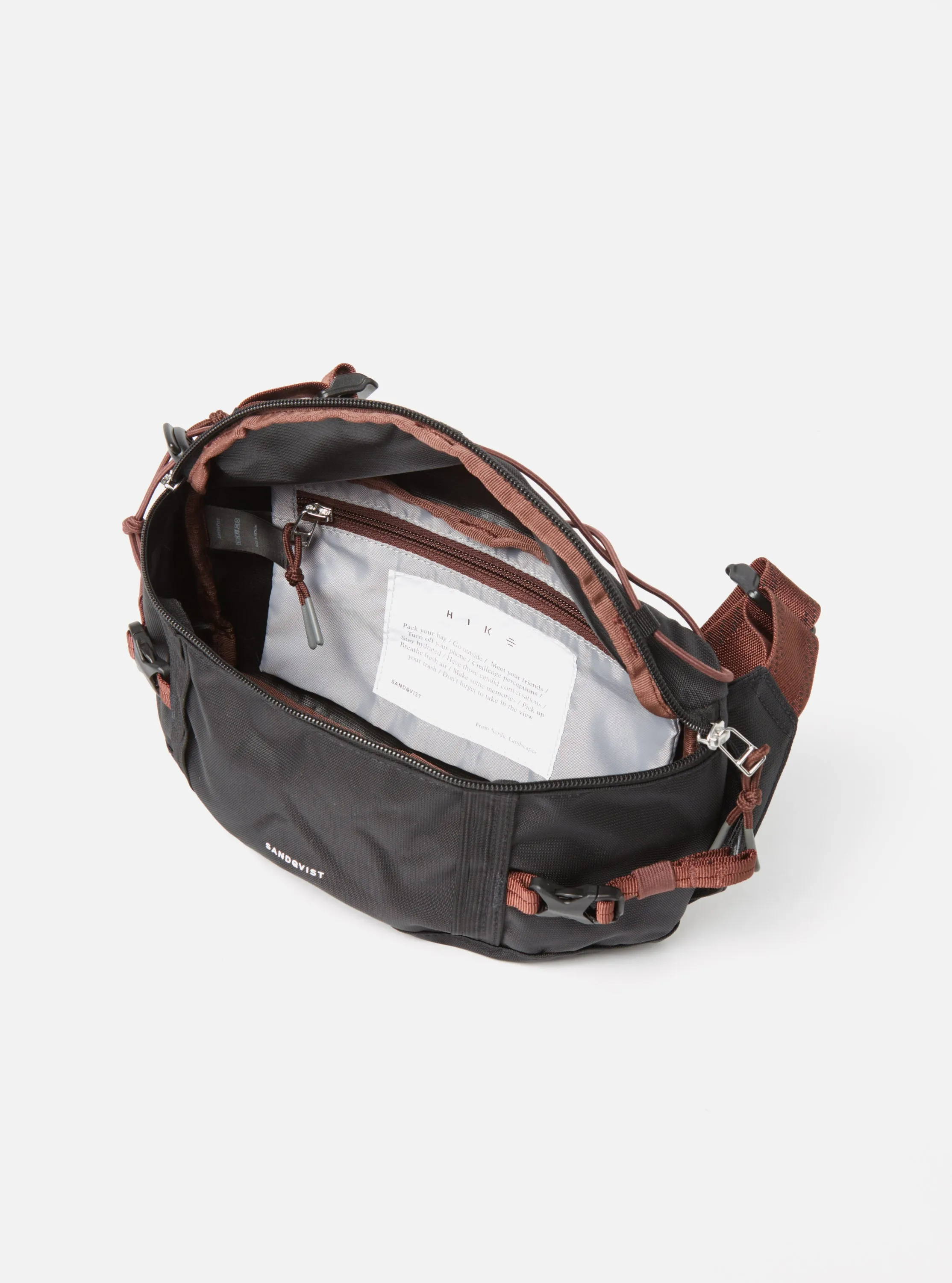 Sandqvist Allterrain Hike Crossbody Bag in Black Recycled Nylon sold by Universal Works product image thumbnail 4