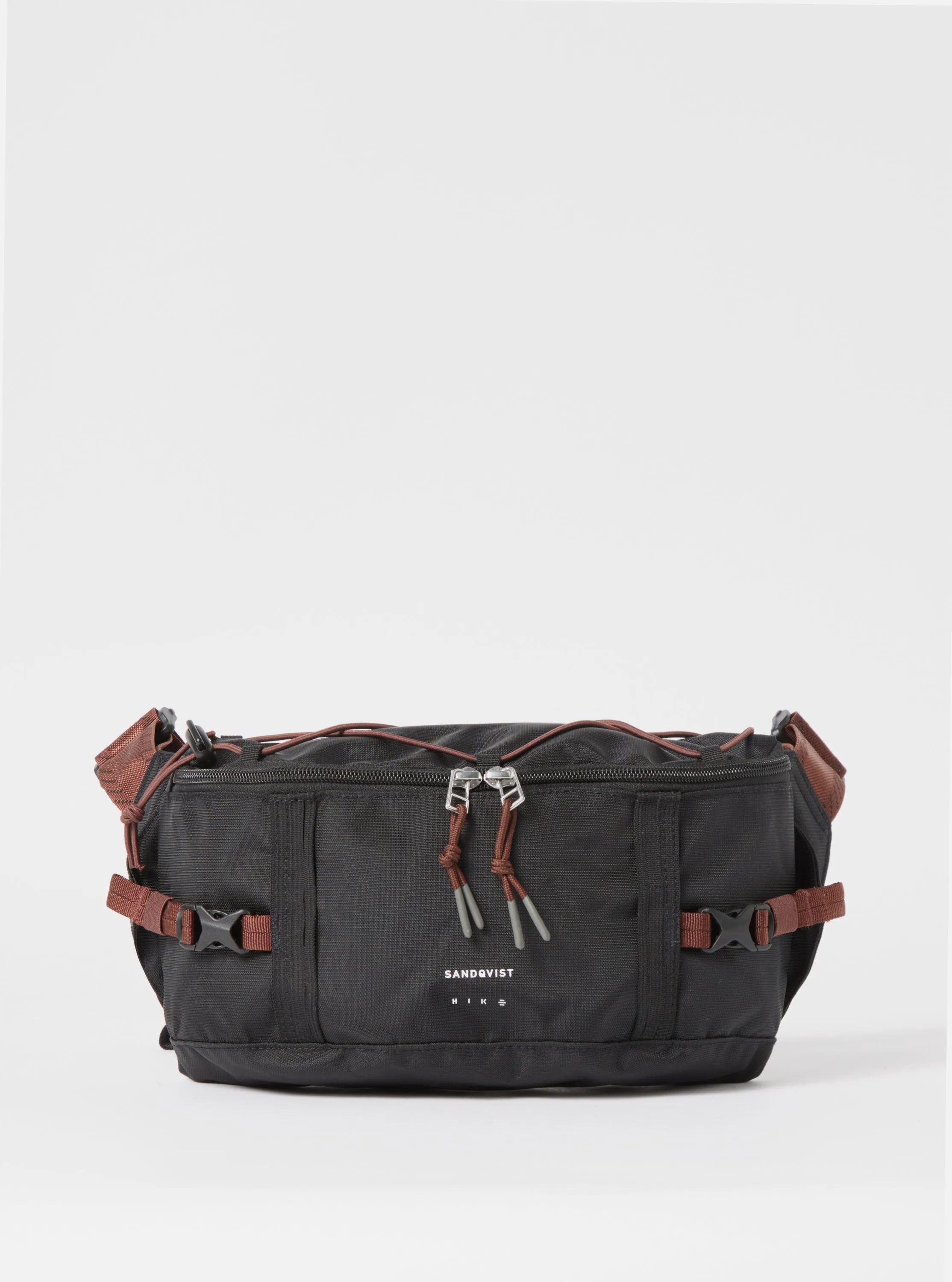 Sandqvist Allterrain Hike Crossbody Bag in Black Recycled Nylon sold by Universal Works