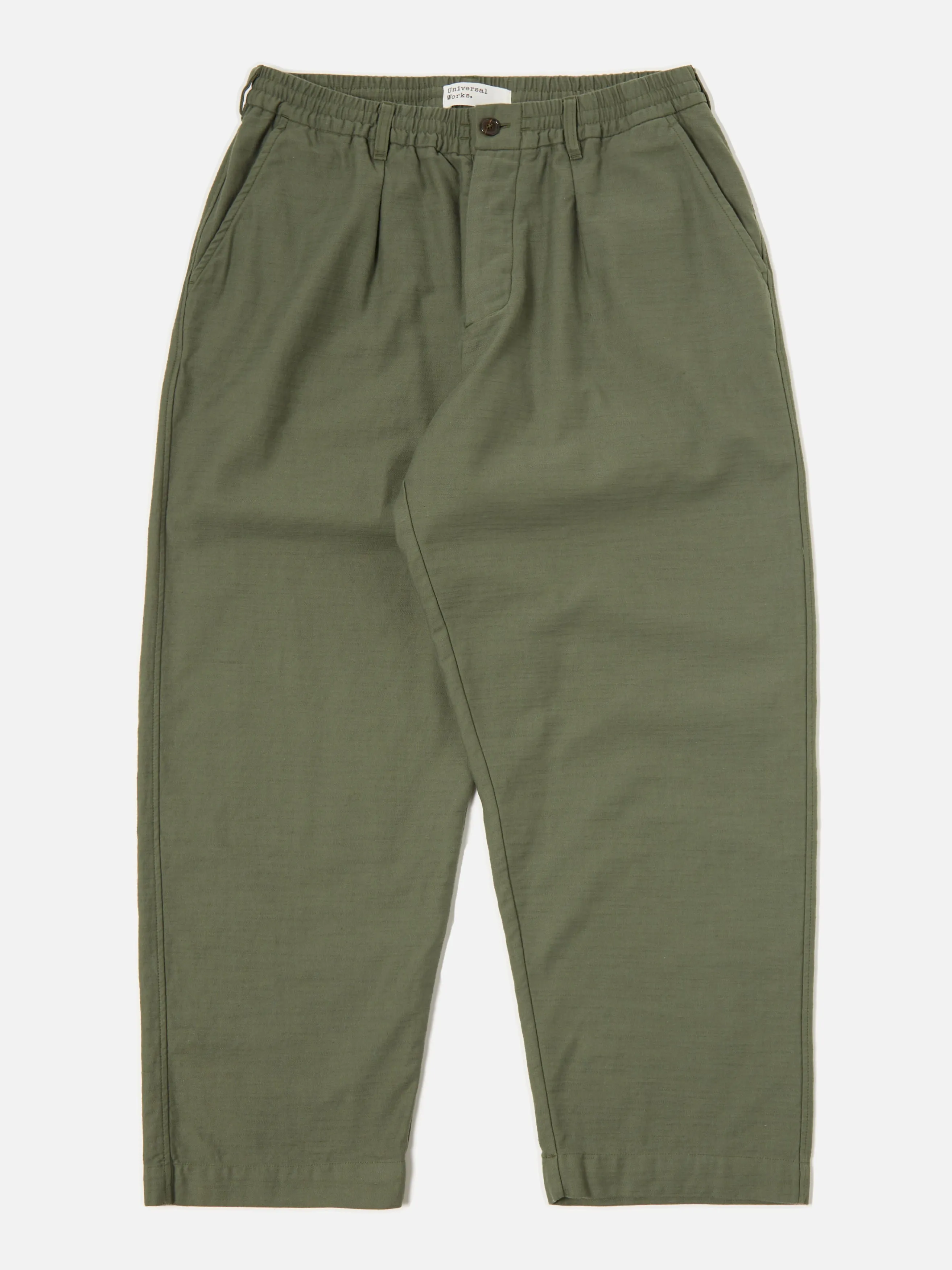 Universal Works Oxford Pant in Olive Slub Sateen sold by Universal Works product image thumbnail 2