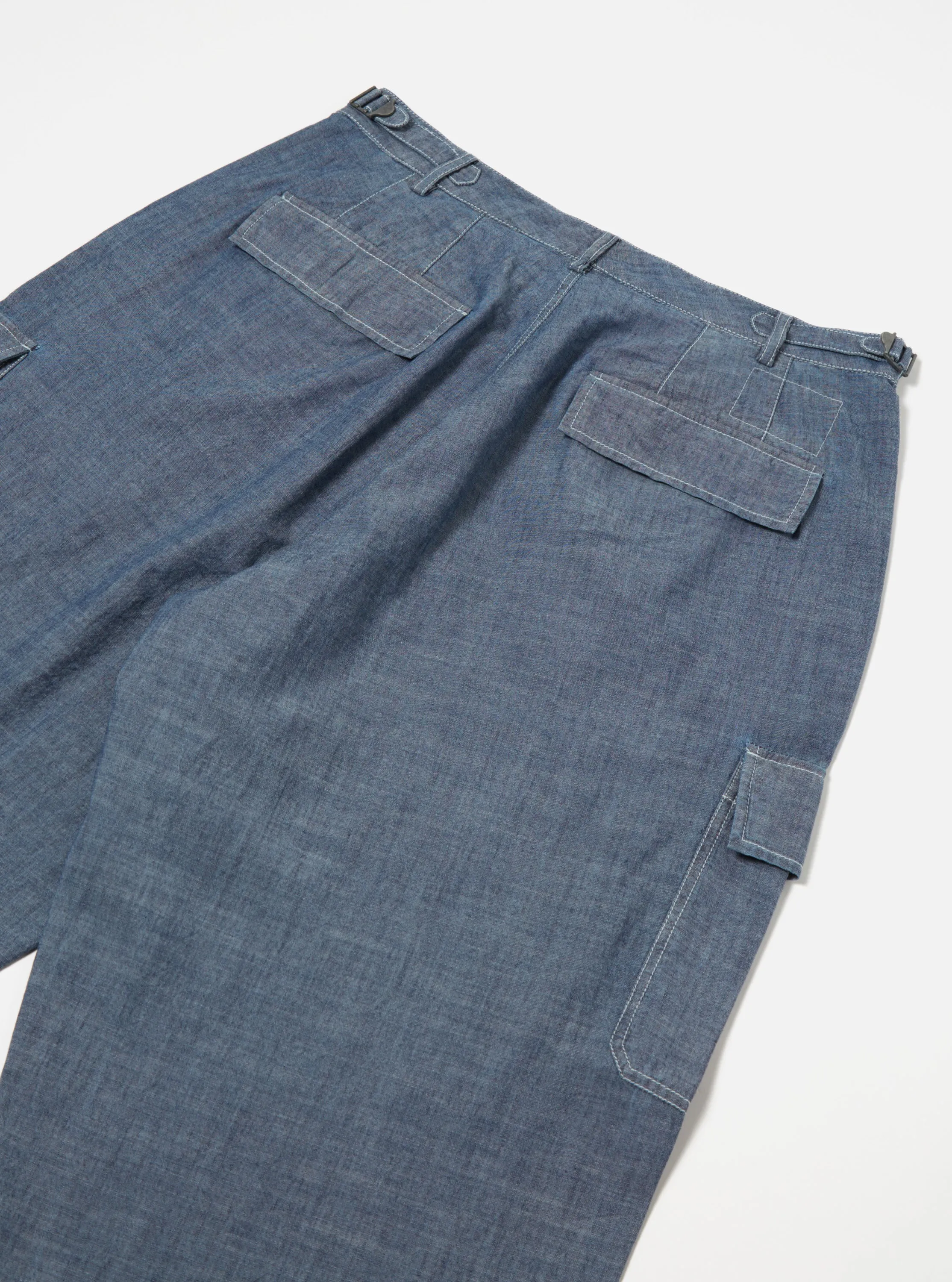 Universal Works Loose Cargo Pant in Indigo Chambray sold by Universal Works product image thumbnail 5