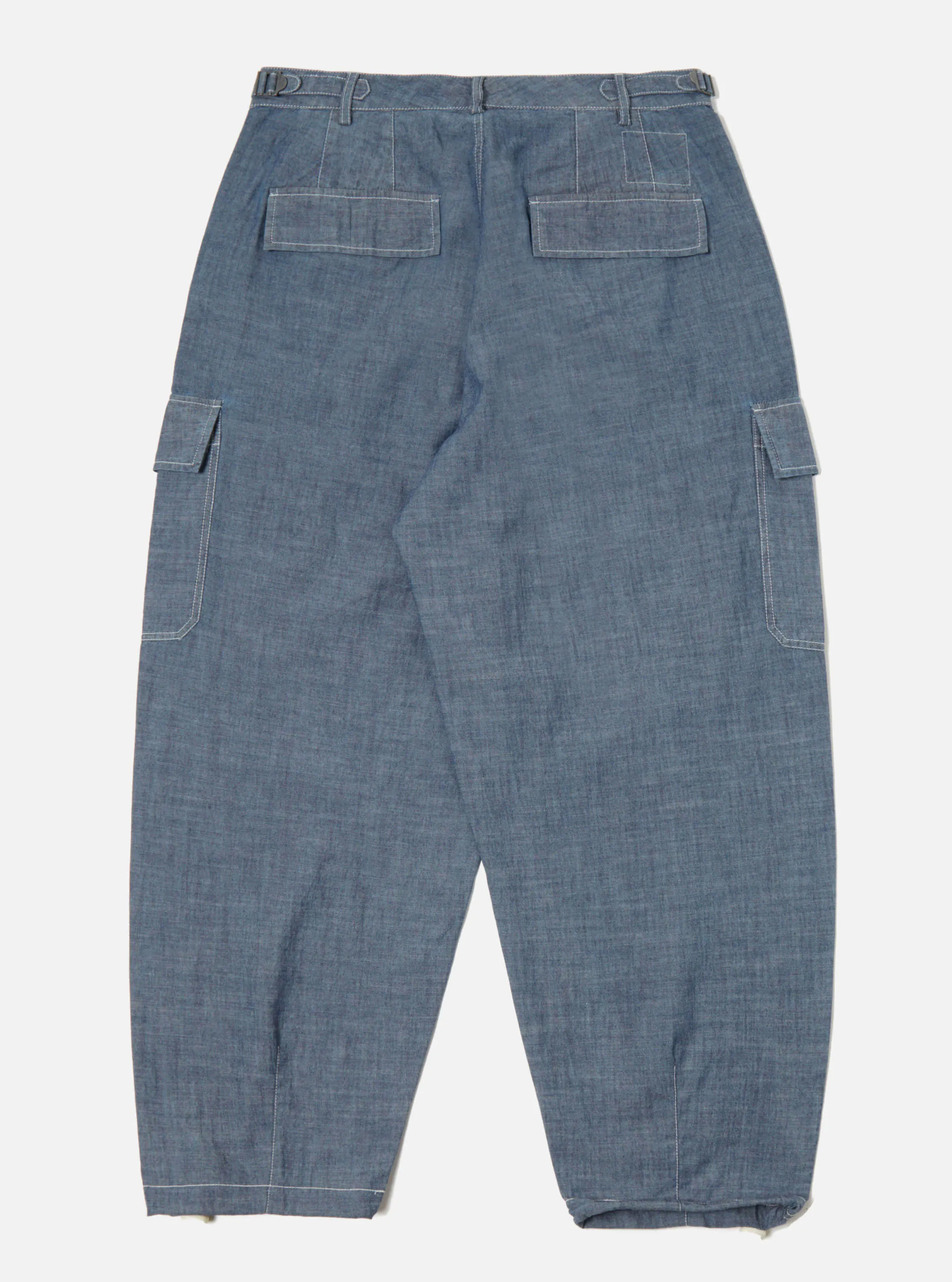 Universal Works Loose Cargo Pant in Indigo Chambray sold by Universal Works product image thumbnail 3