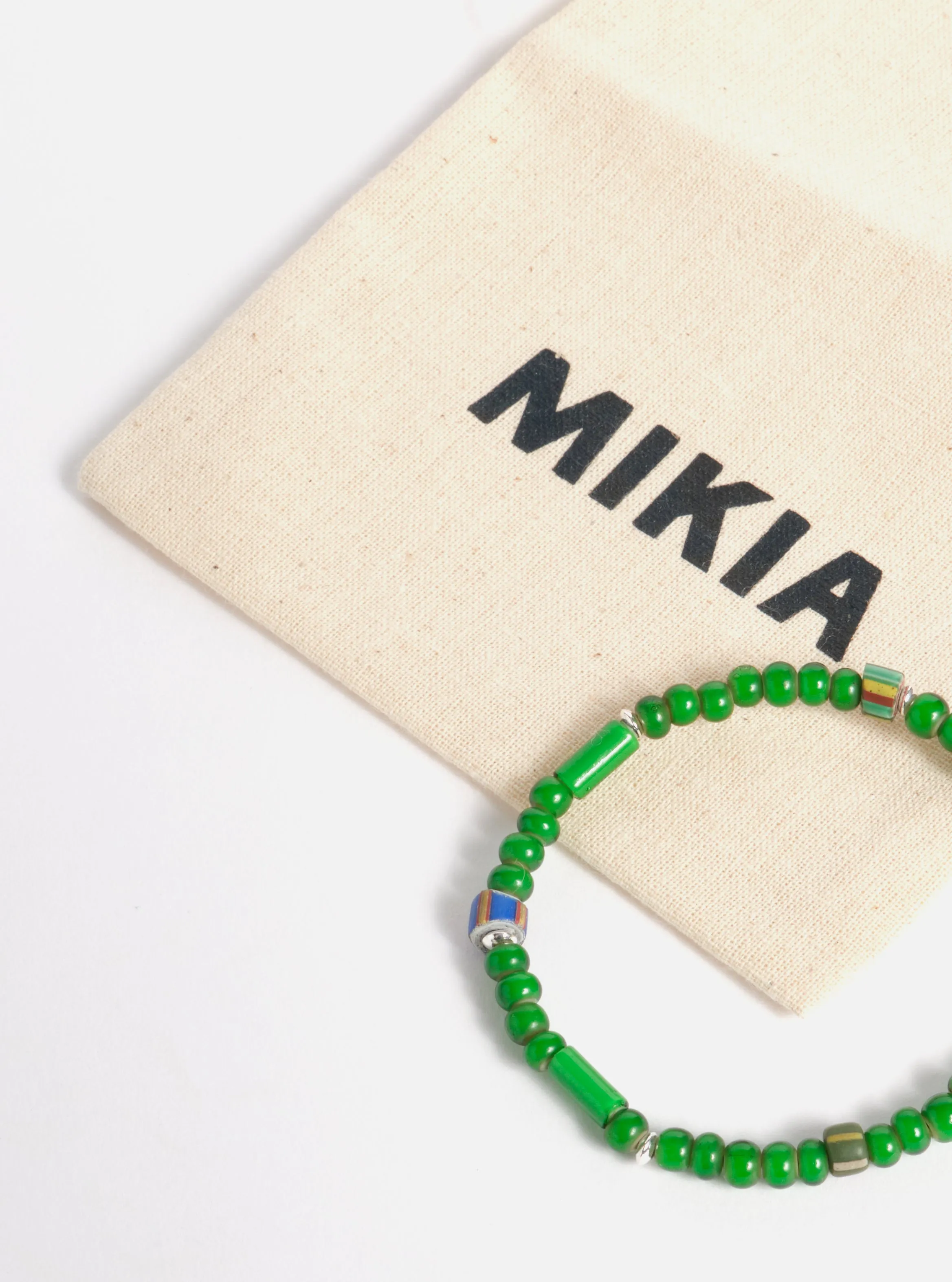 Mikia Bracelet in Green & White Hearts sold by Universal Works product image thumbnail 2