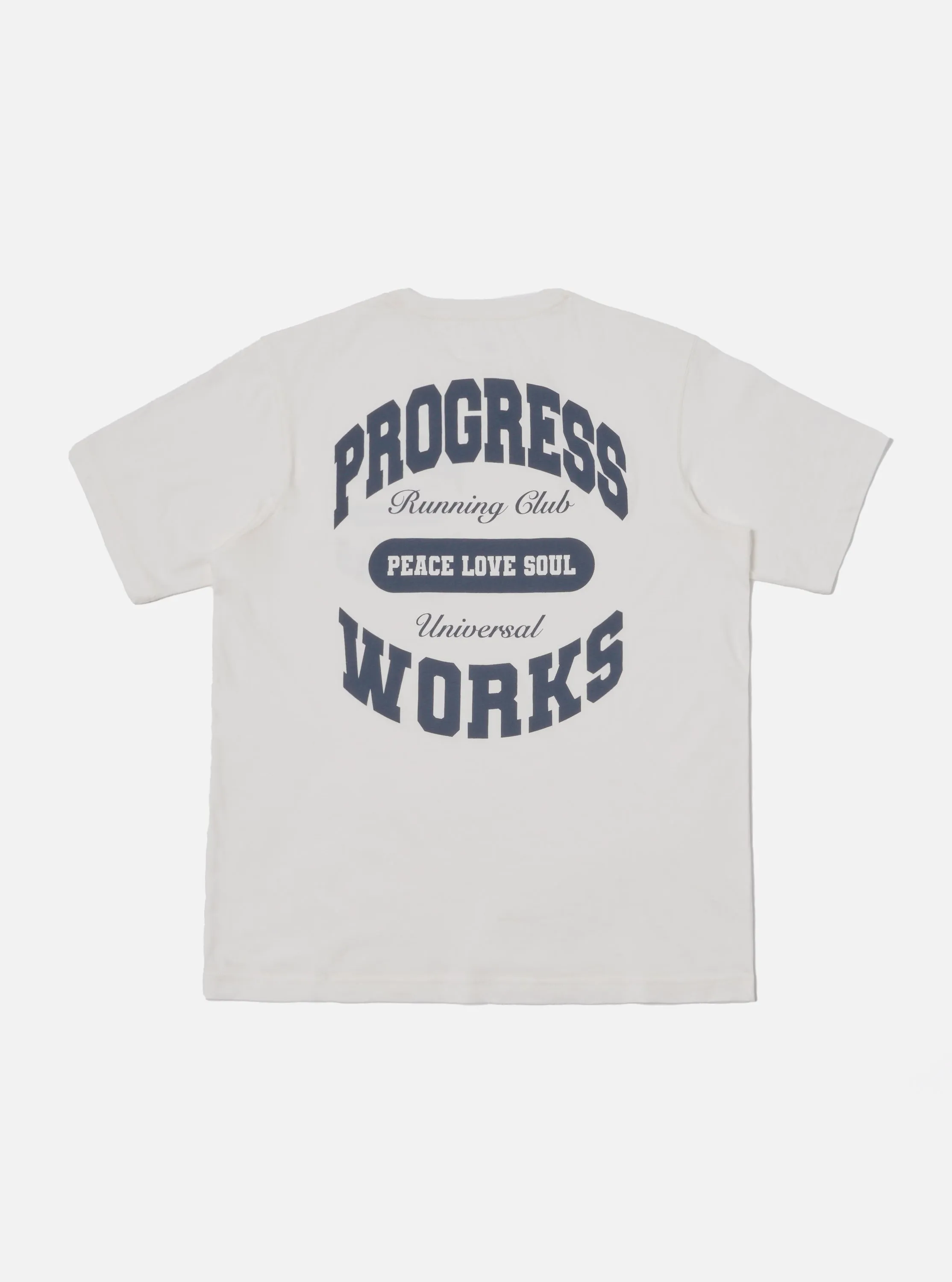 Universal Works x Progress Running Club Print Tee in Ecru Single Jersey sold by Universal Works product image thumbnail 3