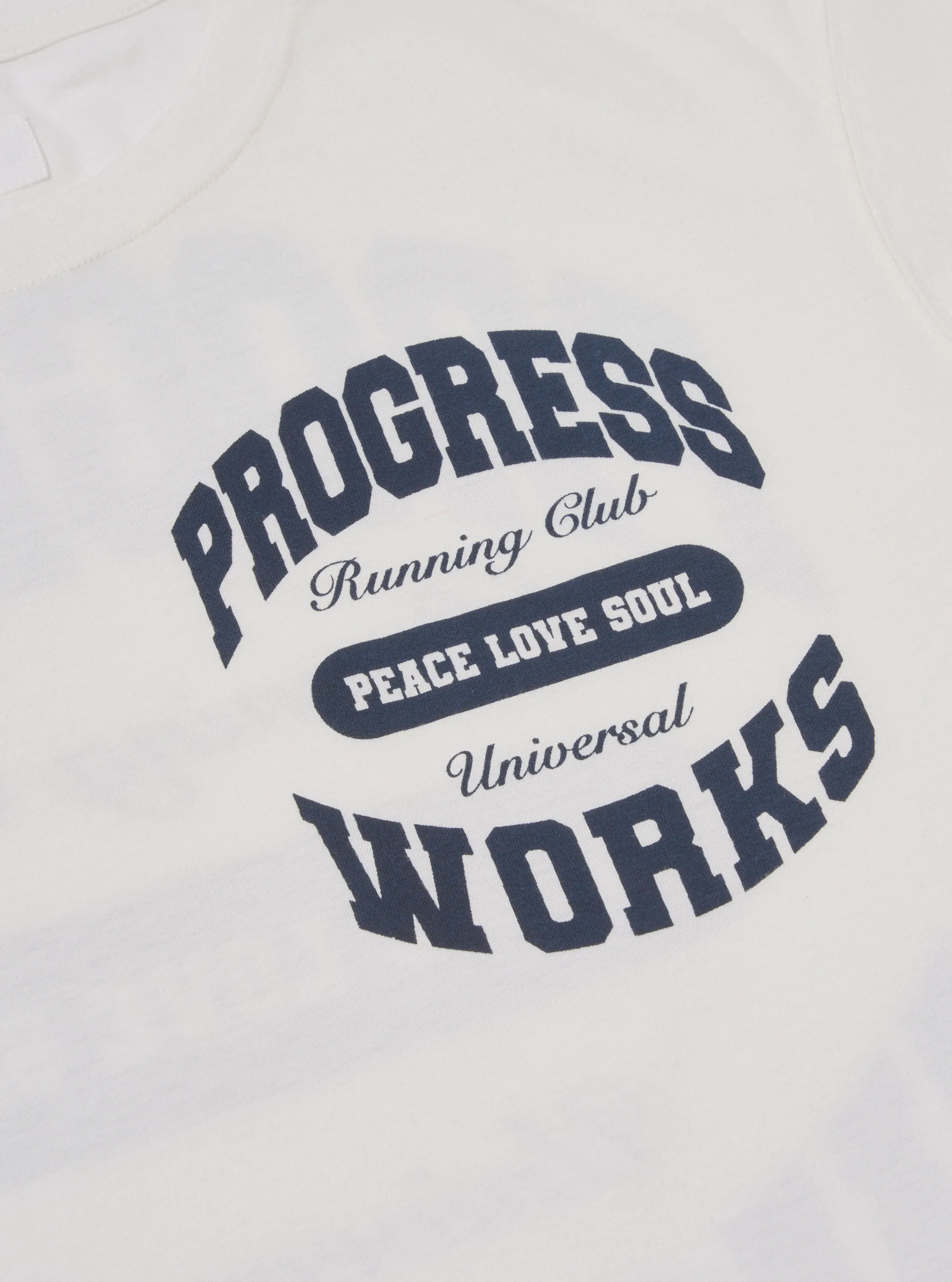Universal Works x Progress Running Club Print Tee in Ecru Single Jersey sold by Universal Works product image thumbnail 5