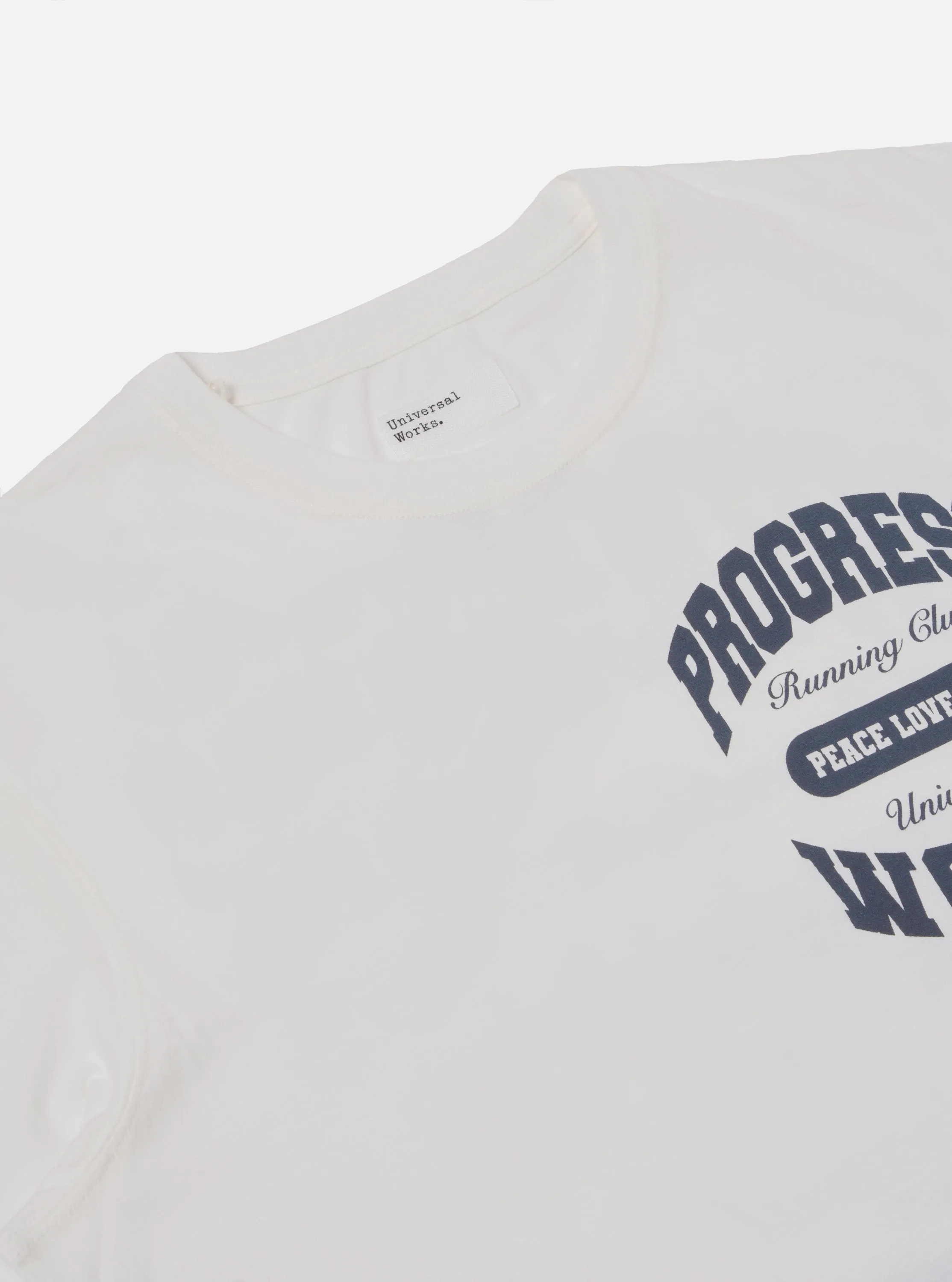 Universal Works x Progress Running Club Print Tee in Ecru Single Jersey sold by Universal Works product image thumbnail 4