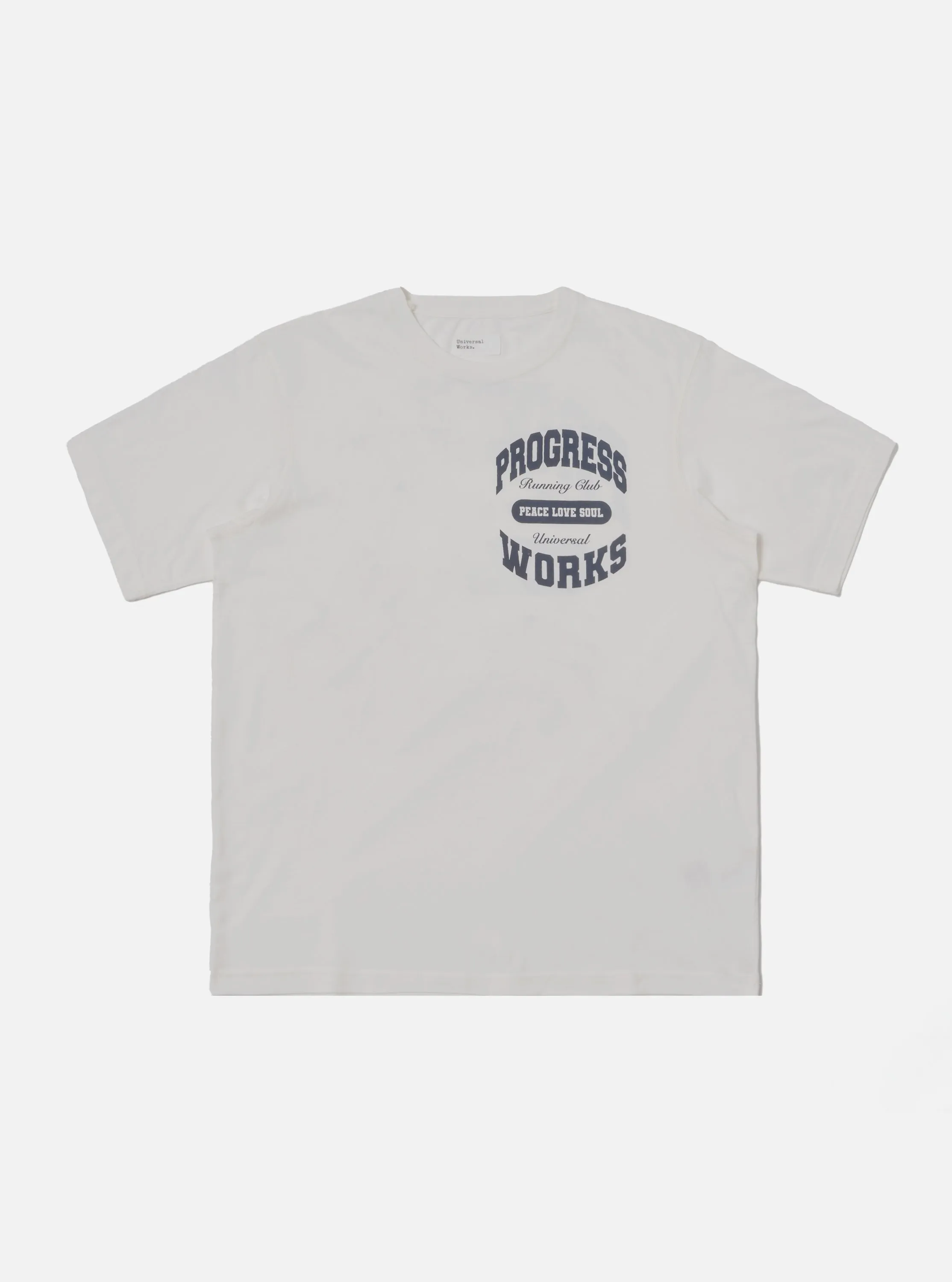 Universal Works x Progress Running Club Print Tee in Ecru Single Jersey sold by Universal Works product image thumbnail 2