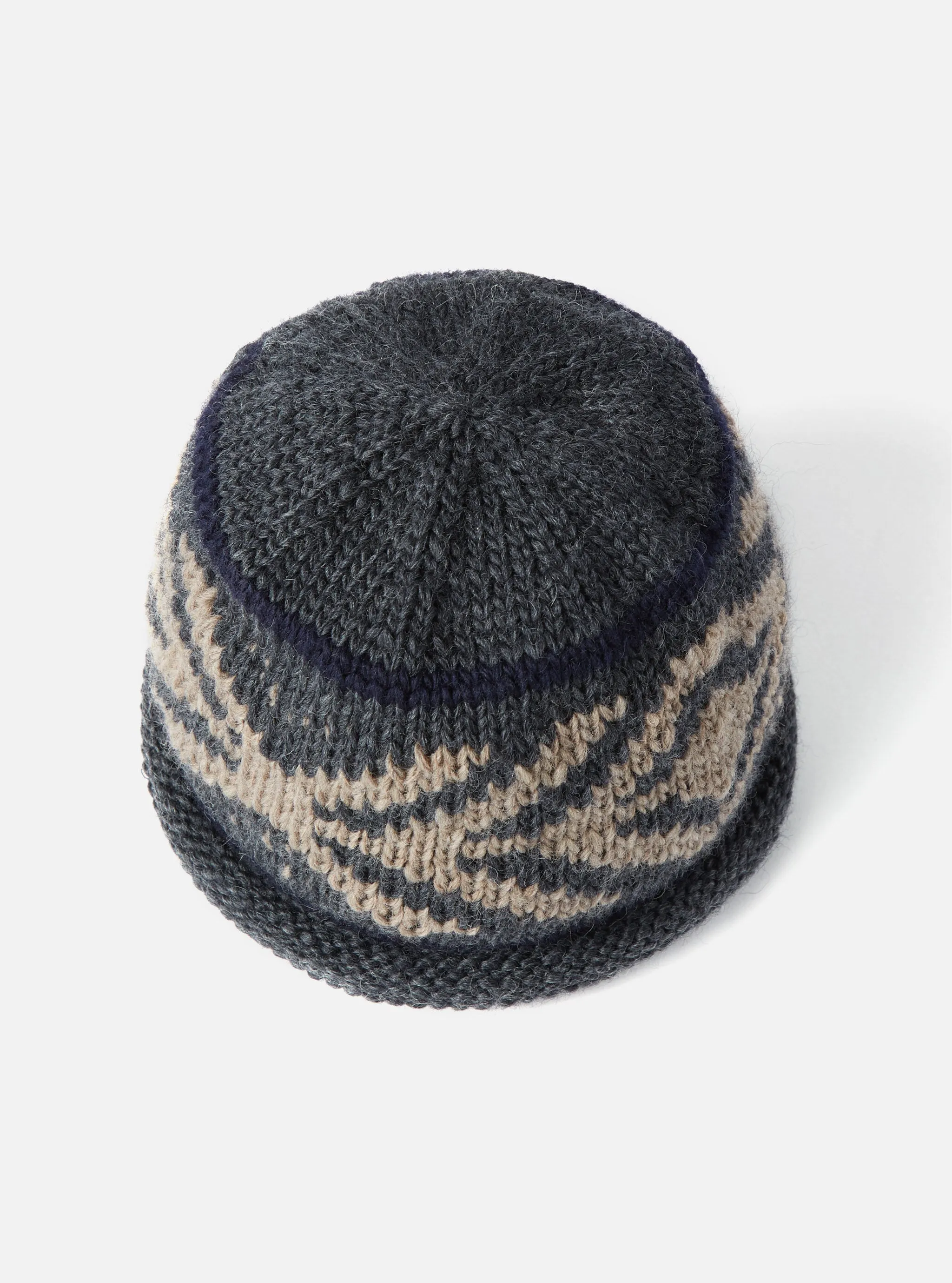 cableami® Watch Cap in Gray Wool Jacquard sold by Universal Works product image thumbnail 4
