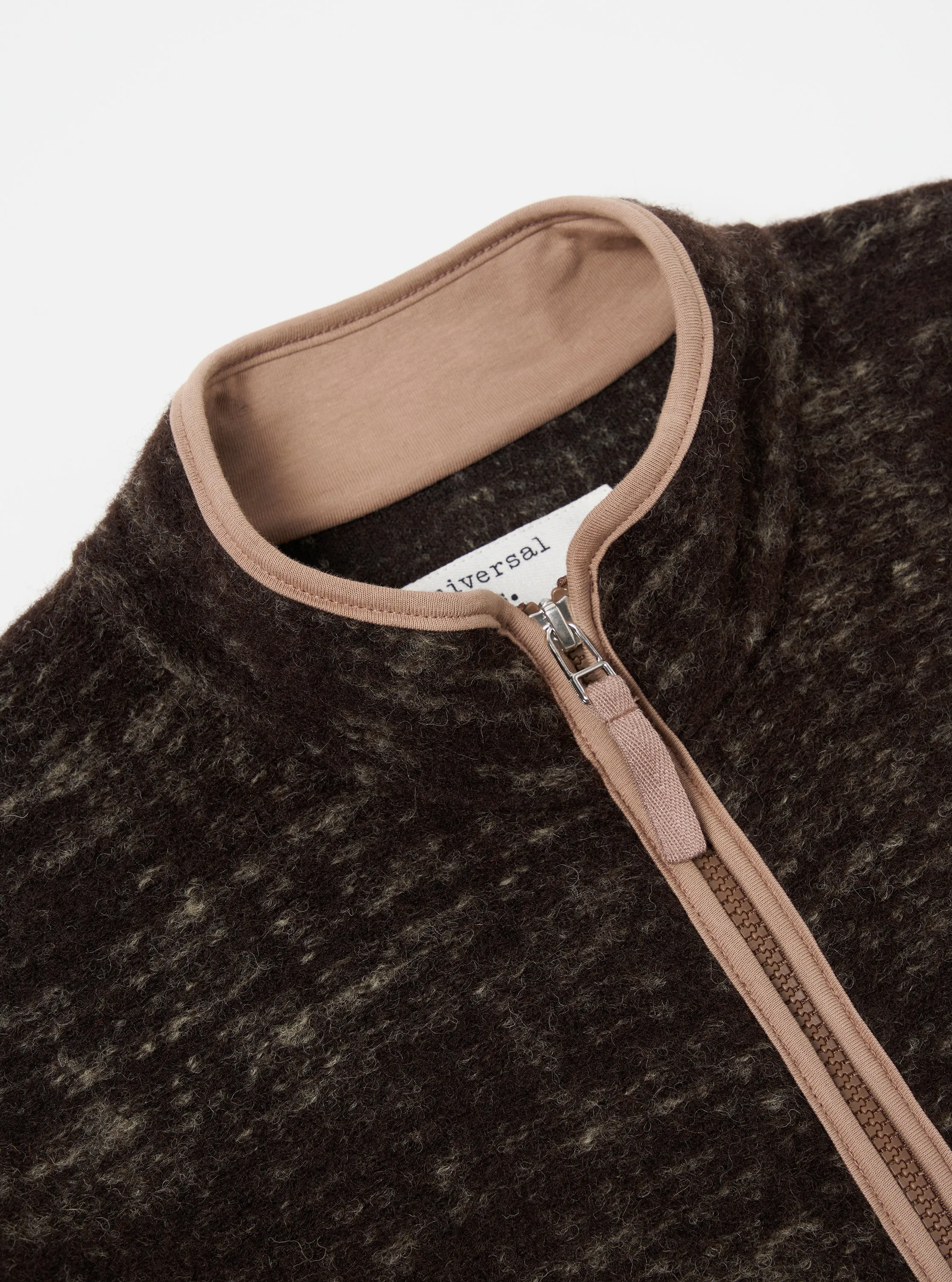 Universal Works Climbing Jacket in Brown Marble Fleece sold by Universal Works product image thumbnail 3