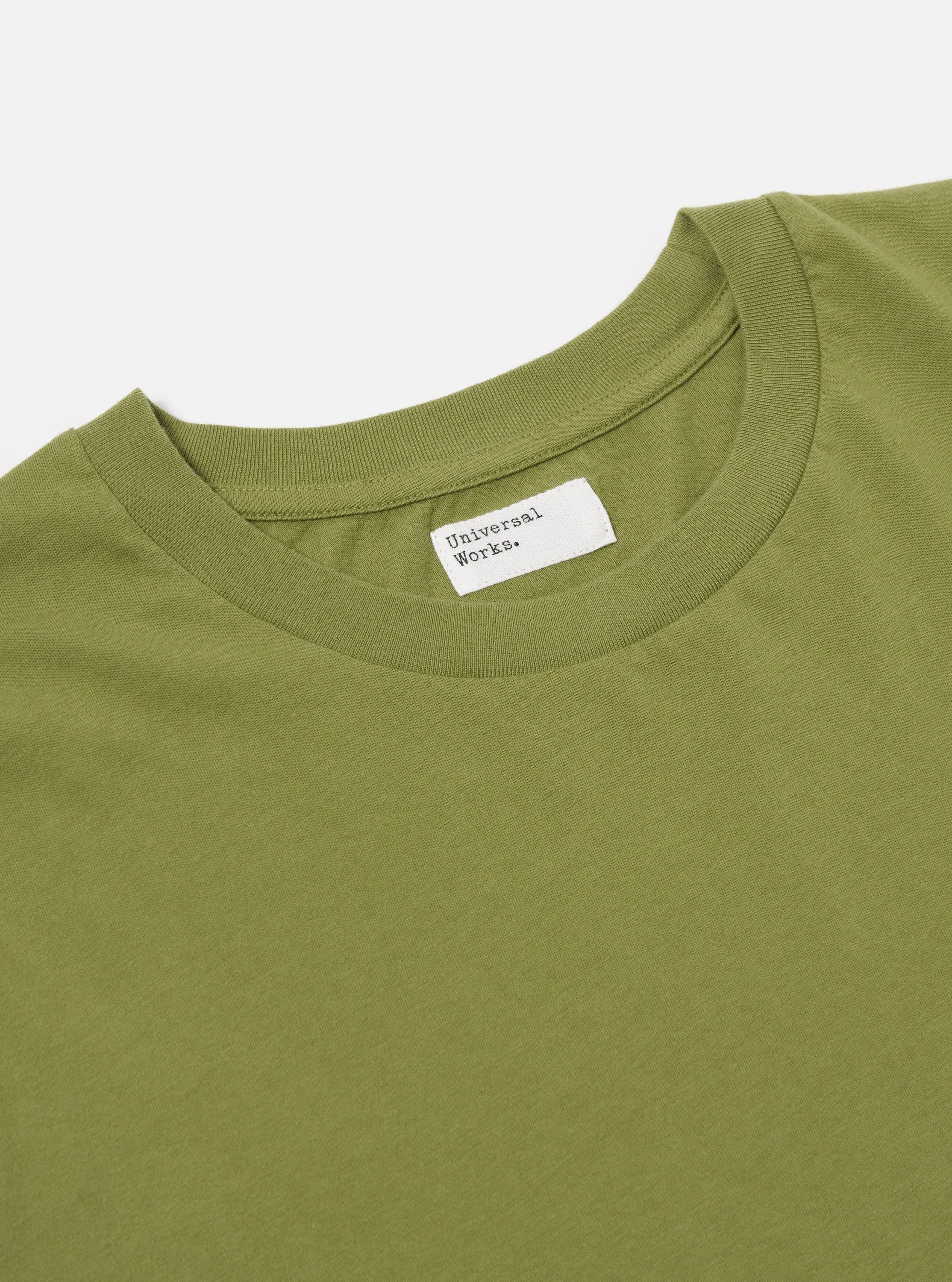 Universal Works L/S Tee in Olive Organic Jersey sold by Universal Works product image thumbnail 3