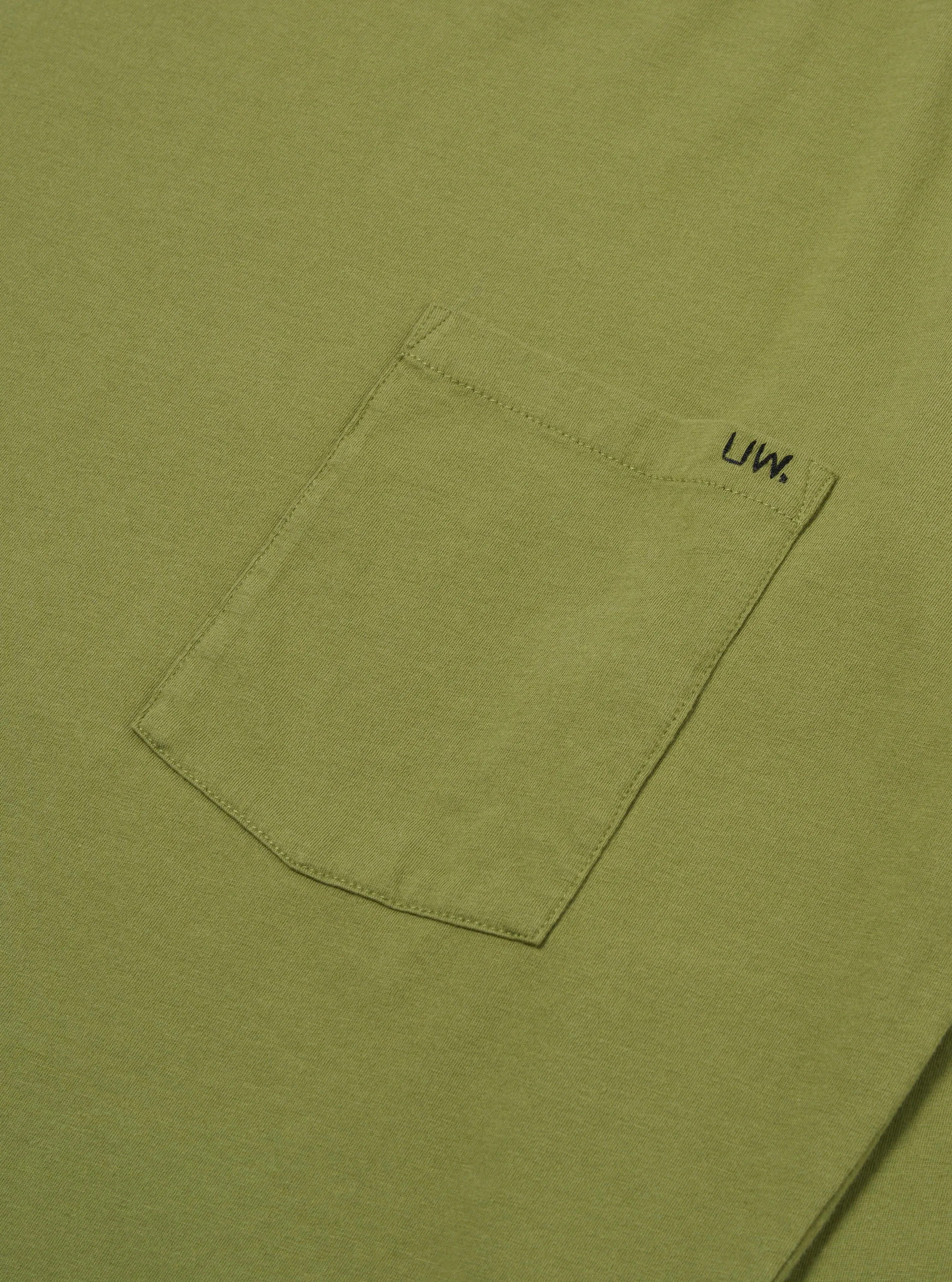 Universal Works L/S Tee in Olive Organic Jersey sold by Universal Works product image thumbnail 4